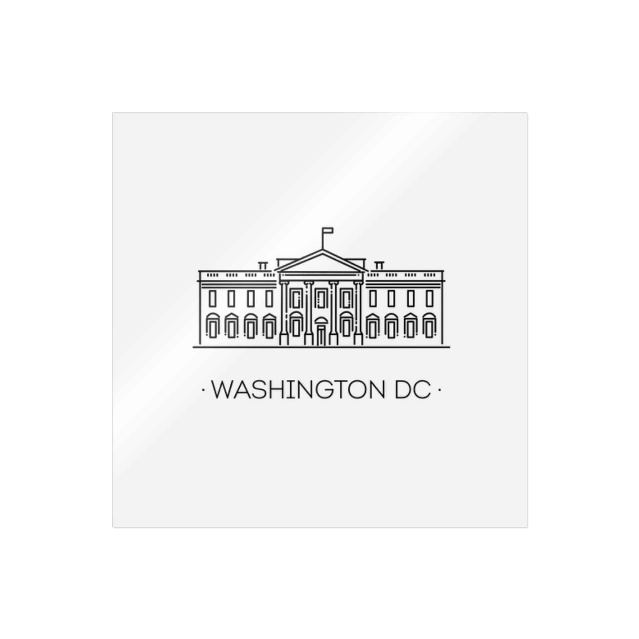 Washington Dc Die Cut Stickers Dtf