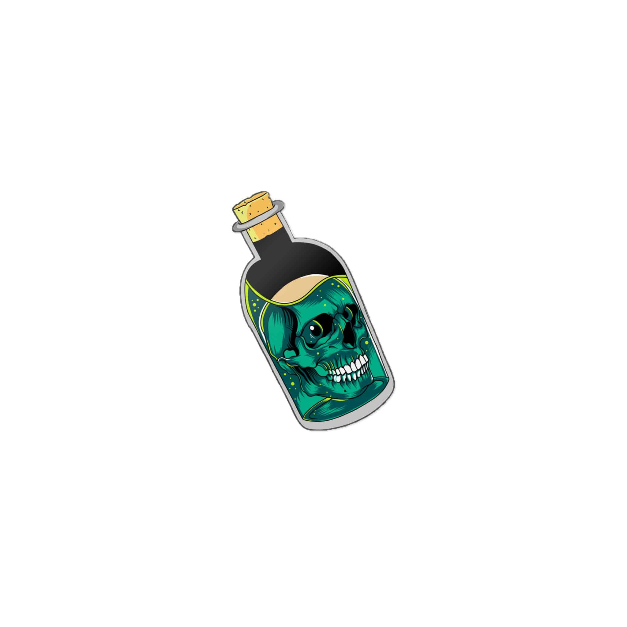 The Skull In the Bottle Contains A Chemical Liquid Design Die Cut Stickers Dtf - Image 19