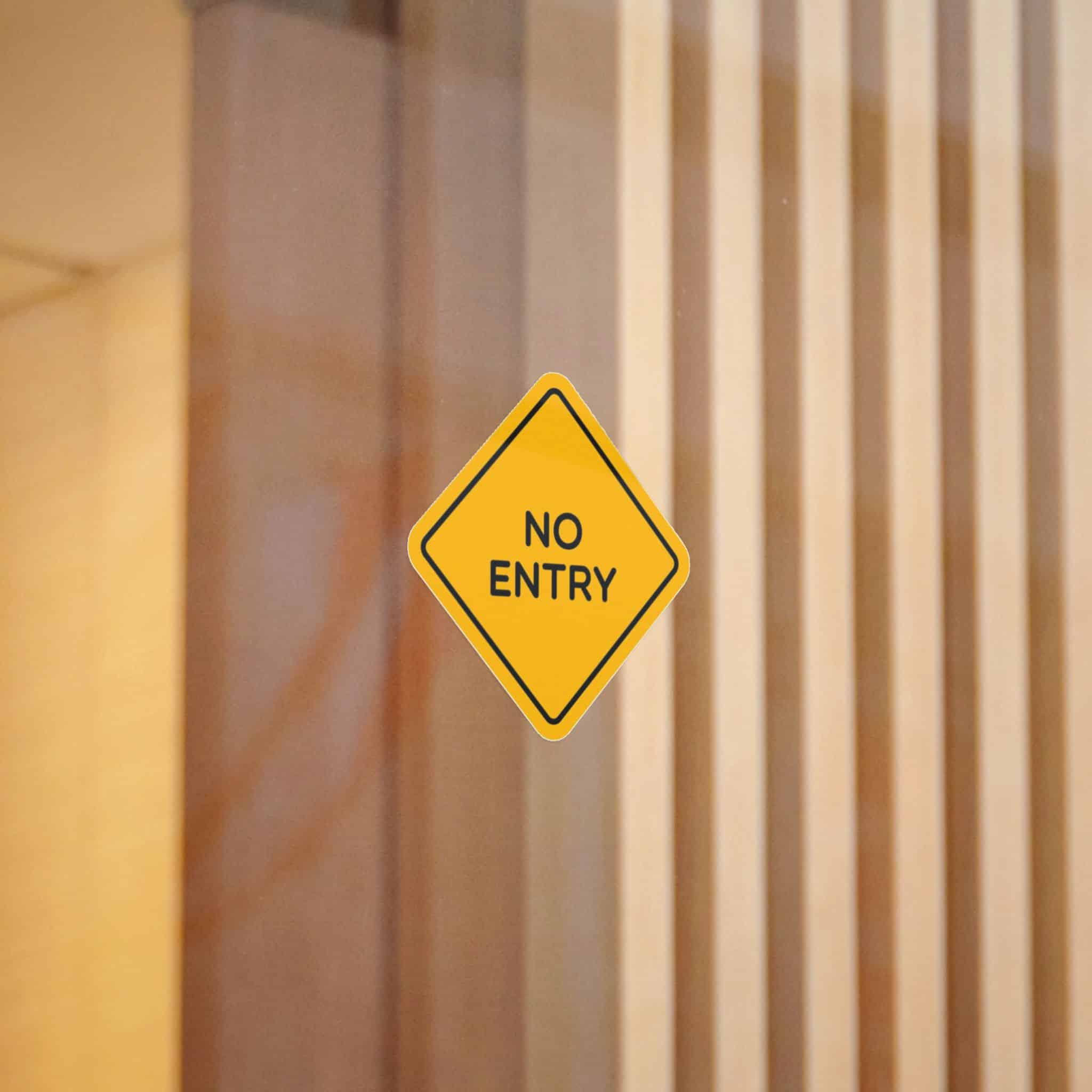 No Entry Die Cut Stickers Dtf - Image 4