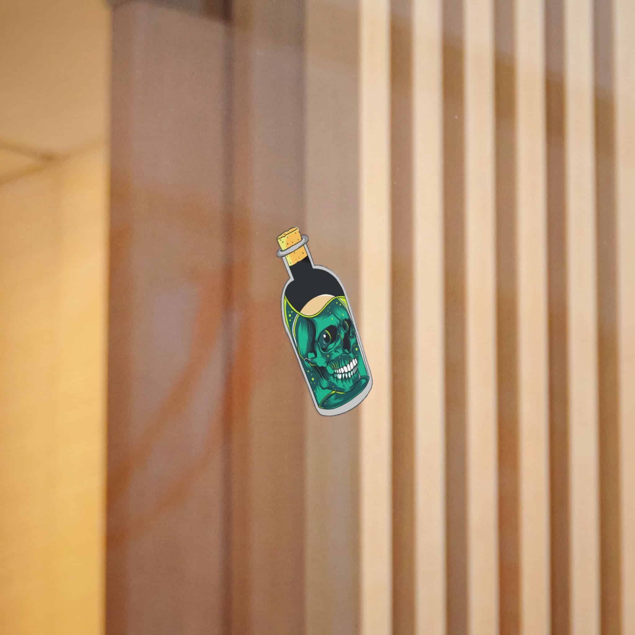 The Skull In the Bottle Contains A Chemical Liquid Design Die Cut Stickers Dtf - Image 6