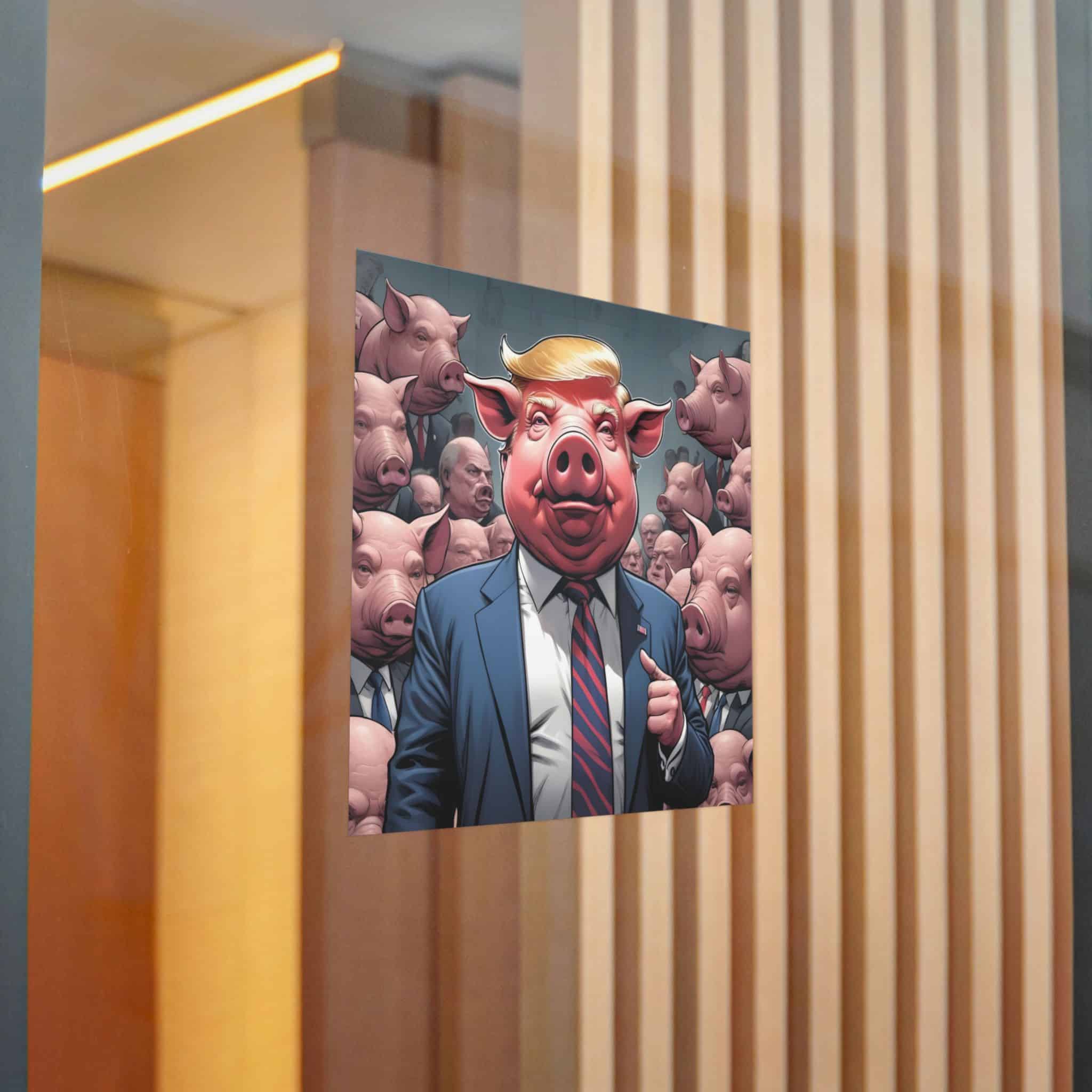 President Pig 3 Die Cut Stickers Dtf - Image 20