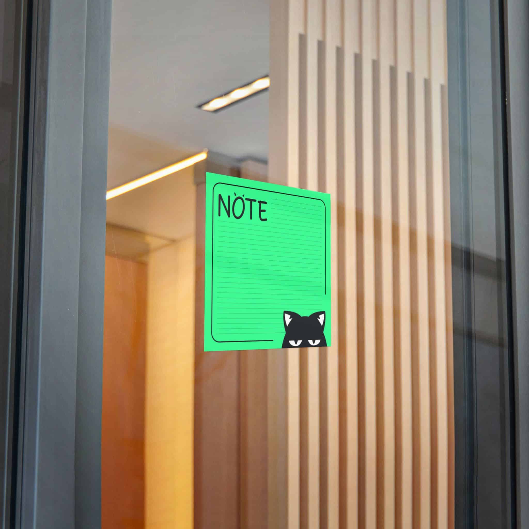 Green Note List With Black Cat Green Cat Note Template Stylish Green Notebook With Black Cat Die Cut Stickers Dtf - Image 24