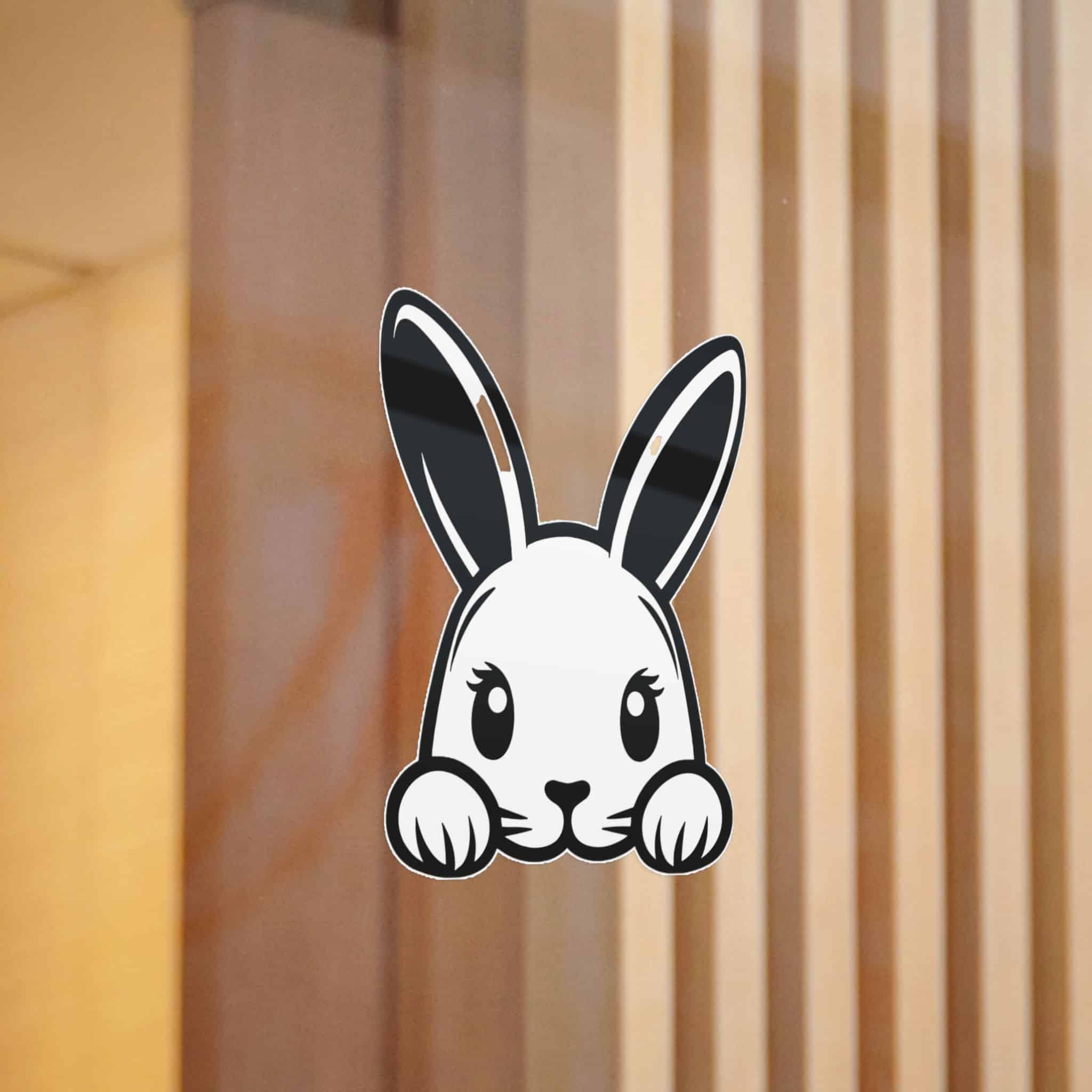 Peeking Rabit Die Cut Stickers Dtf - Image 12