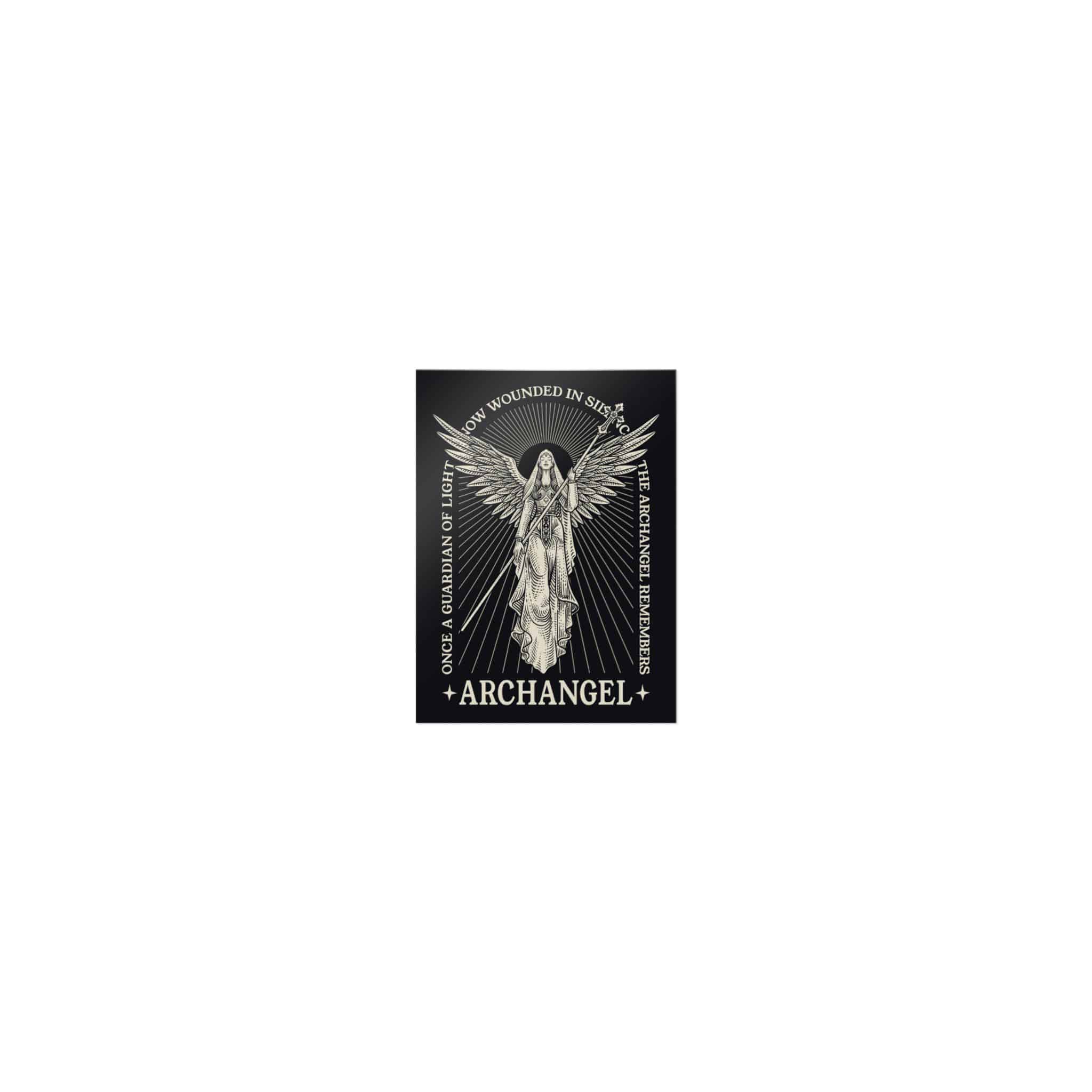Illustration Majestic Archangel With Spear Radiant Light Die Cut Stickers Dtf - Image 17