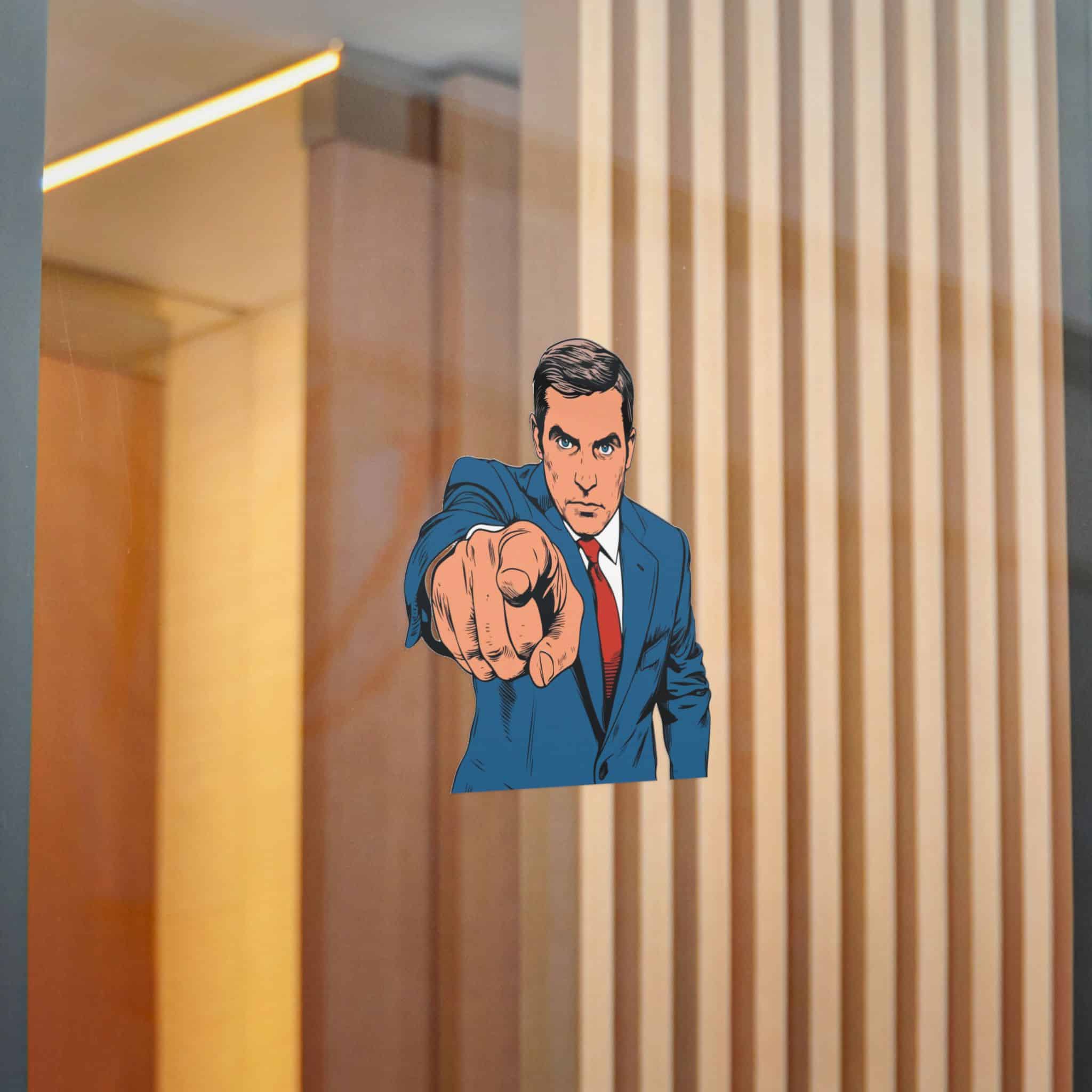Profesional Joven Ejecutivo Masculino Senalando Usted Concepto Negocio Ilustracion Vectorial Die Cut Stickers Dtf - Image 16