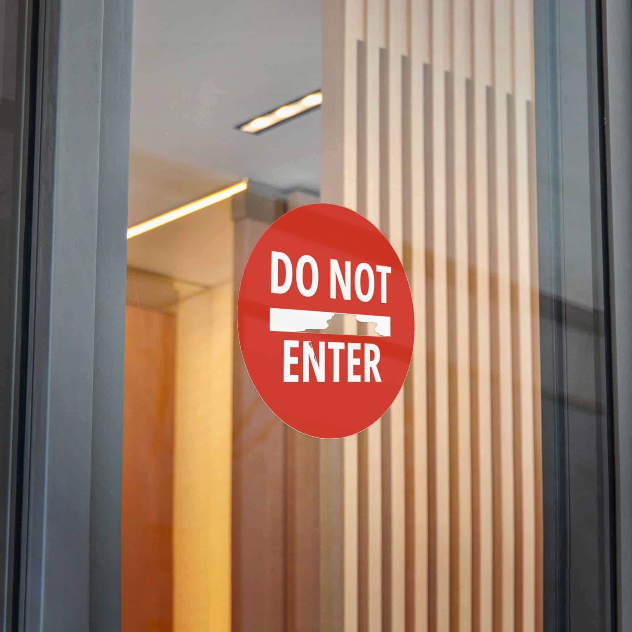 Do Not Enter Icon Sign Die Cut Stickers Dtf - Image 28