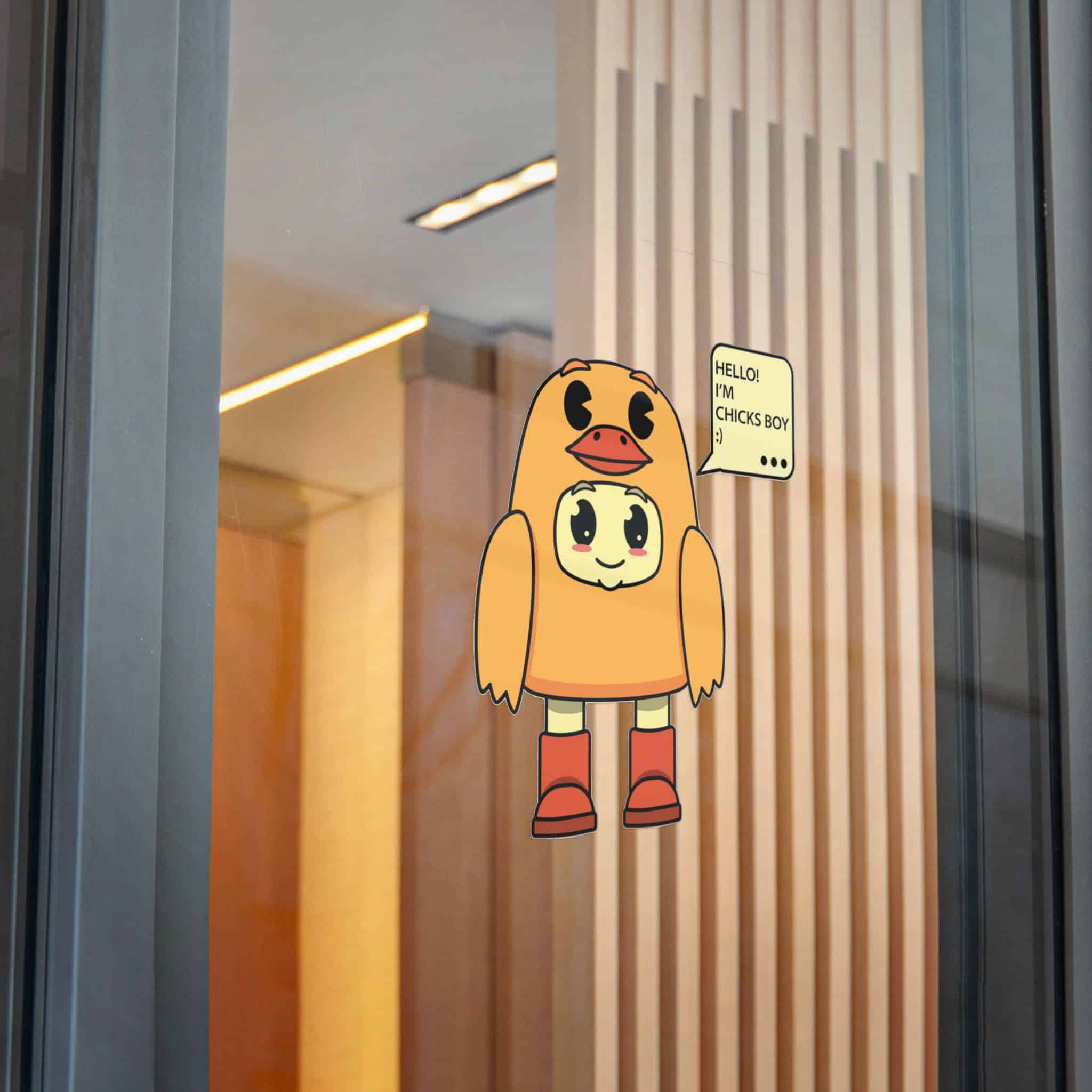 Vector Cartoon Illustration Boy Wearing Cute Chicken Costume Die Cut Stickers Dtf - Image 32