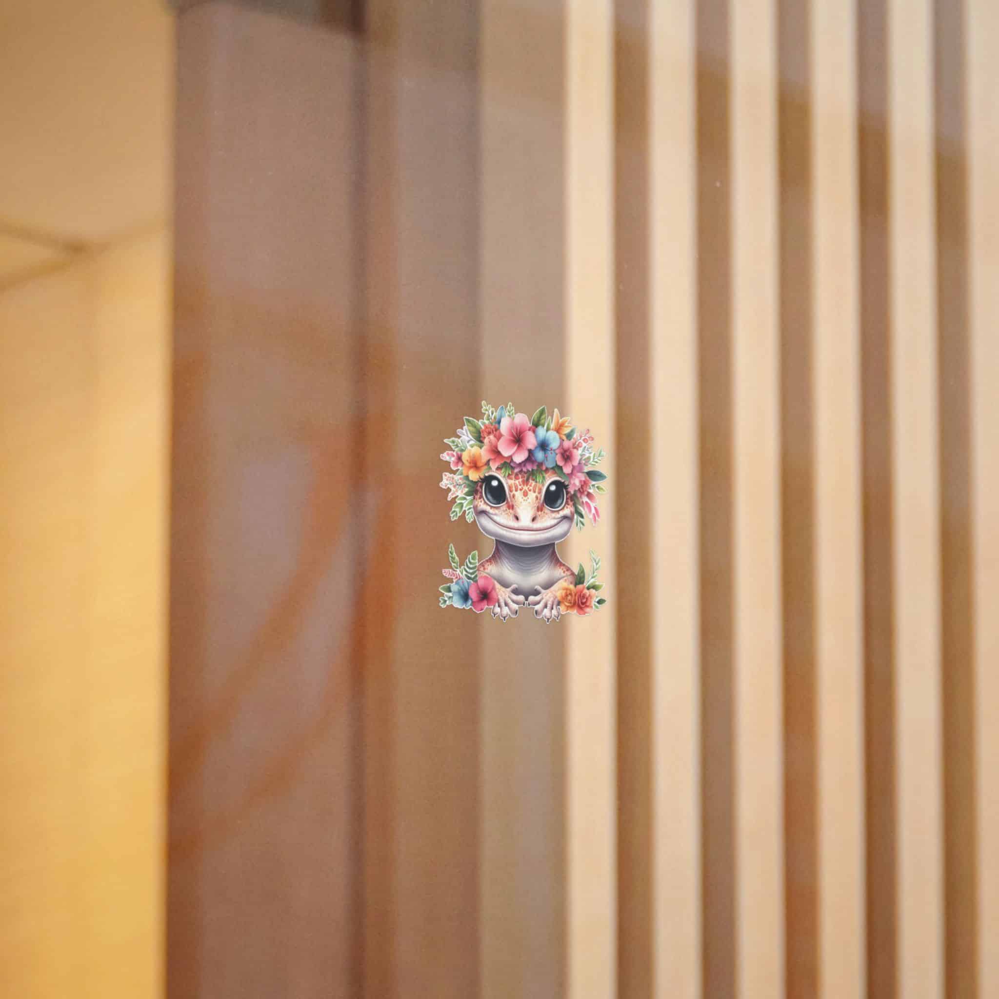 Flower Crown Gecko Die Cut Stickers Dtf - Image 8