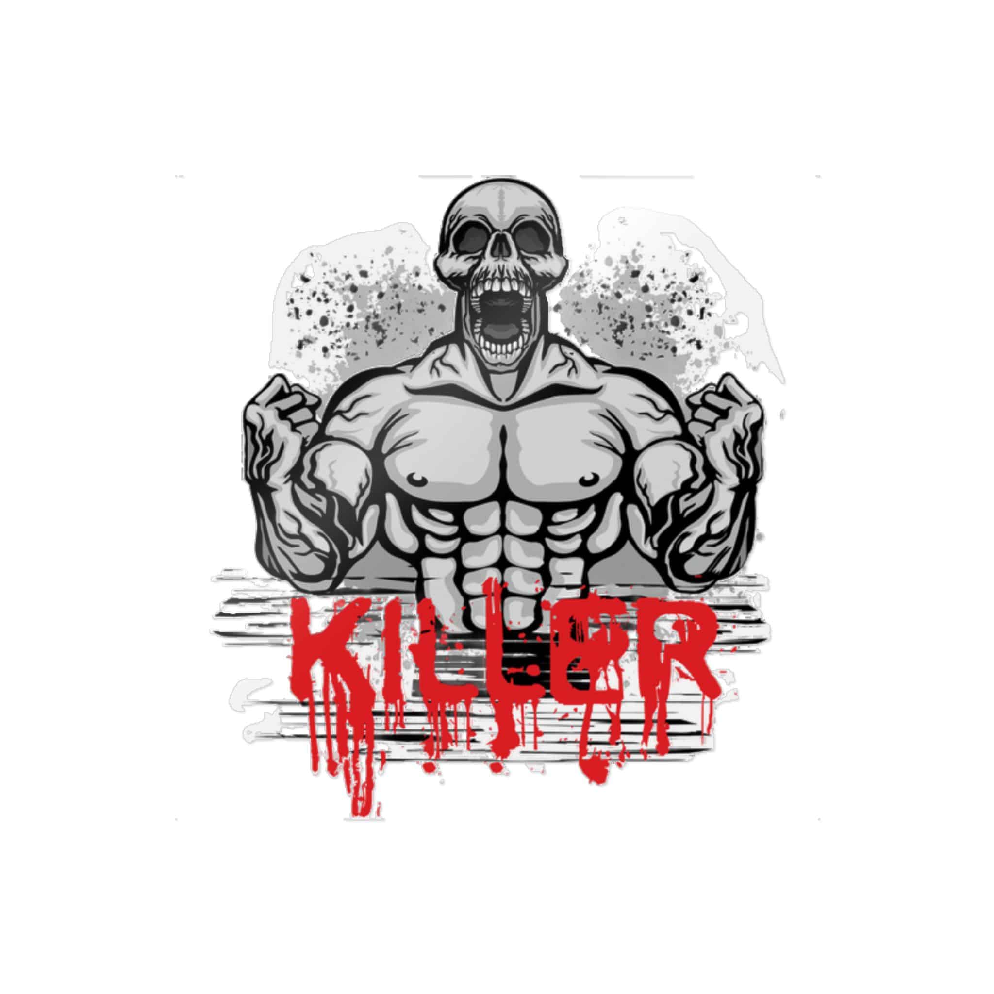 Gothic Sign With Skull Flowers Grunge Vintage Design T Shirts(1) Die Cut Stickers Dtf