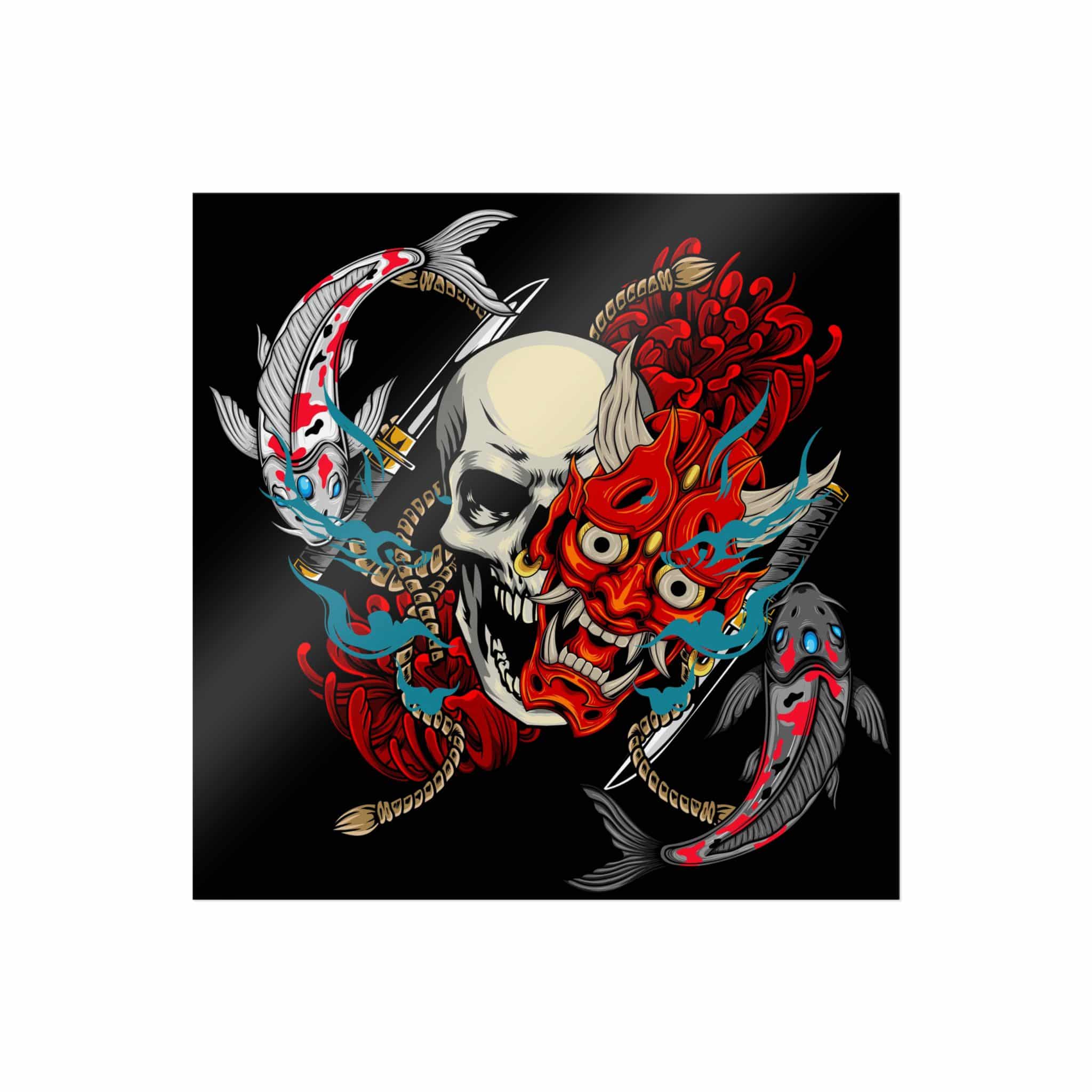 Skull Oni 2 Die Cut Stickers Dtf - Image 23