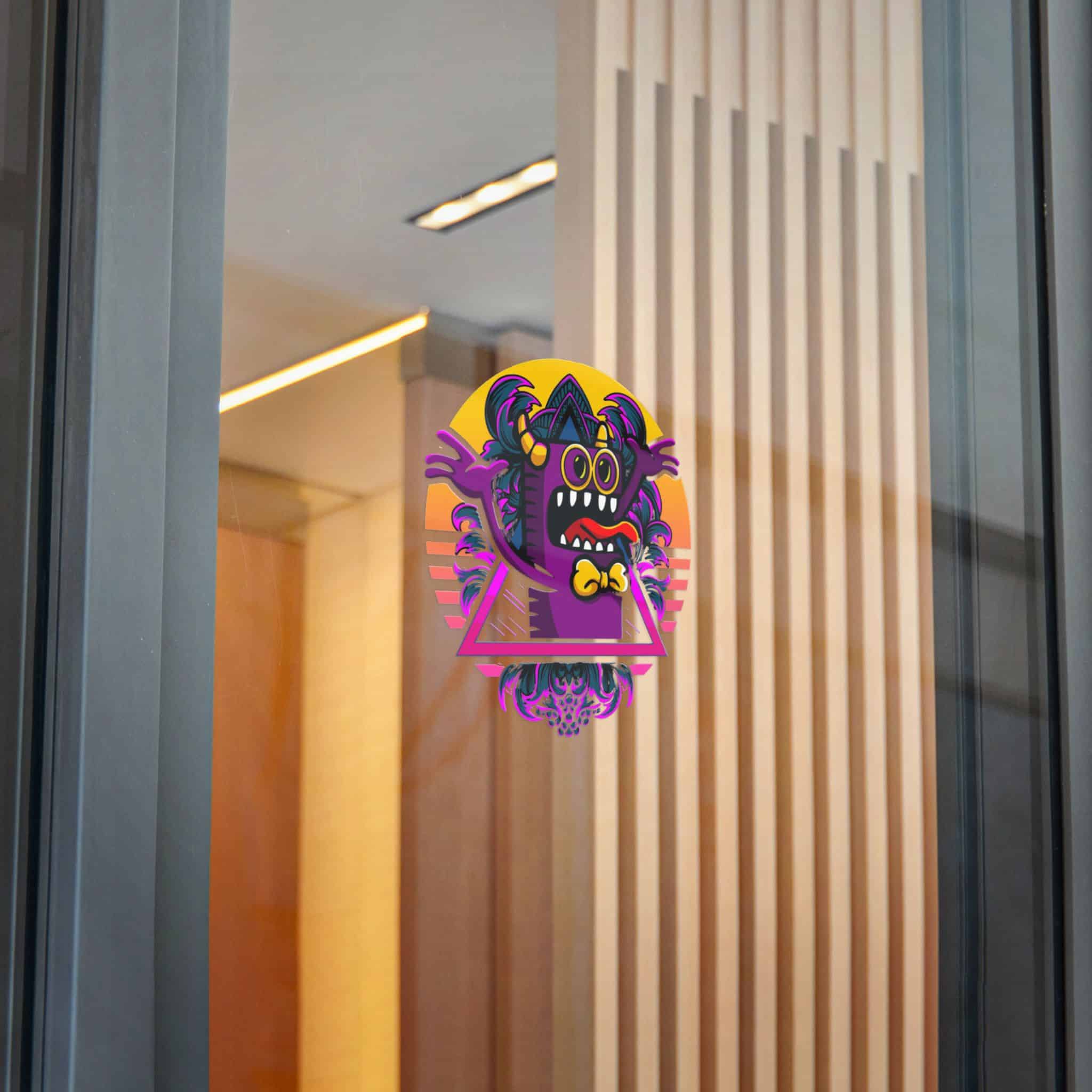 Surprised Purple Monster With Yellow Bow Tie Die Cut Stickers Dtf - Image 26