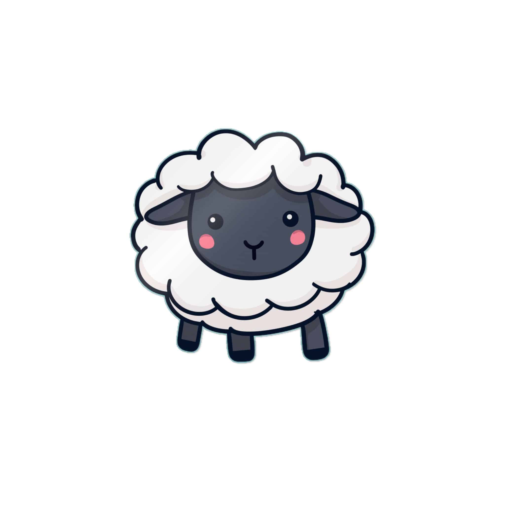 Sheep Vector Cute (1) Die Cut Stickers Dtf - Image 5