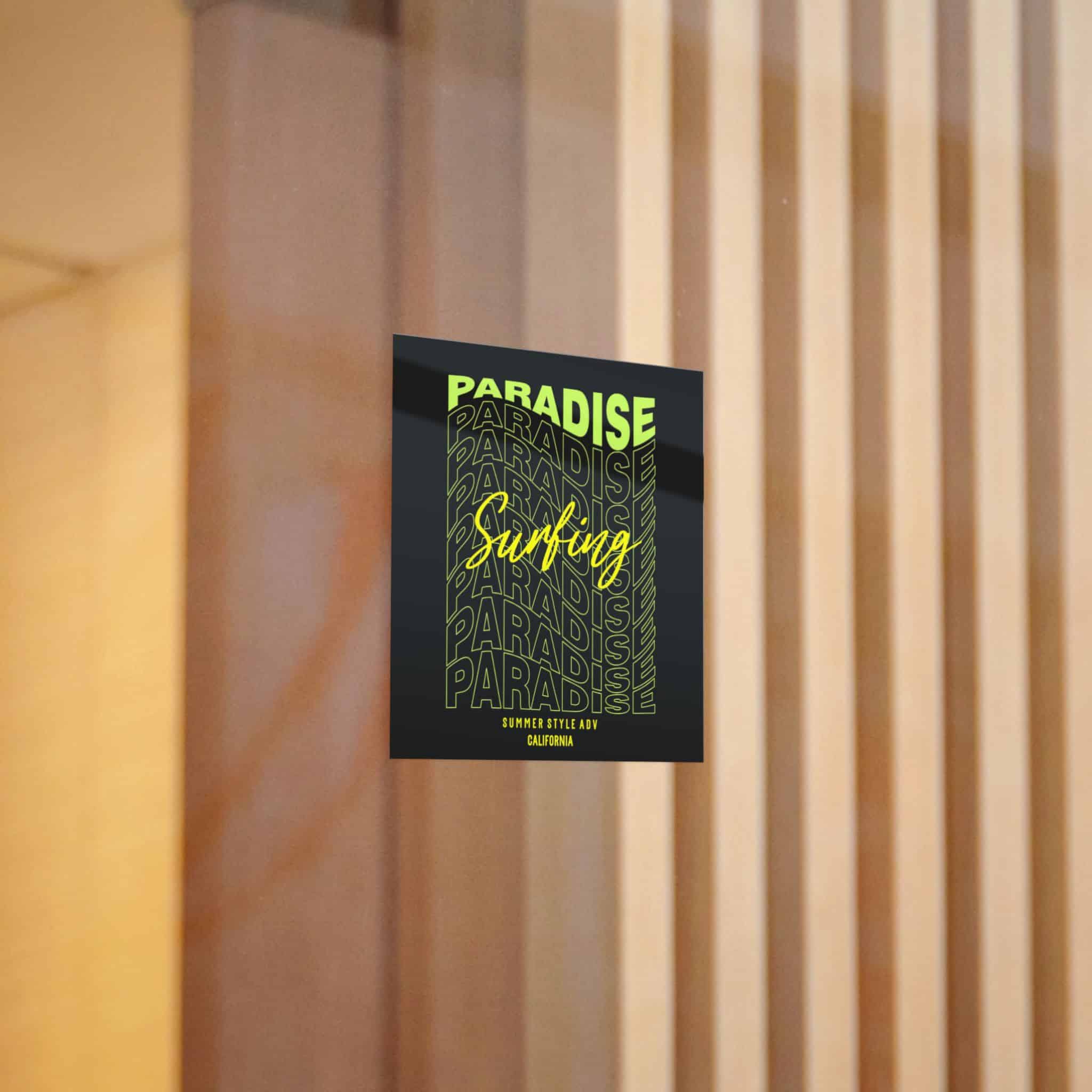 Paradise Surfing Die Cut Stickers Dtf - Image 4