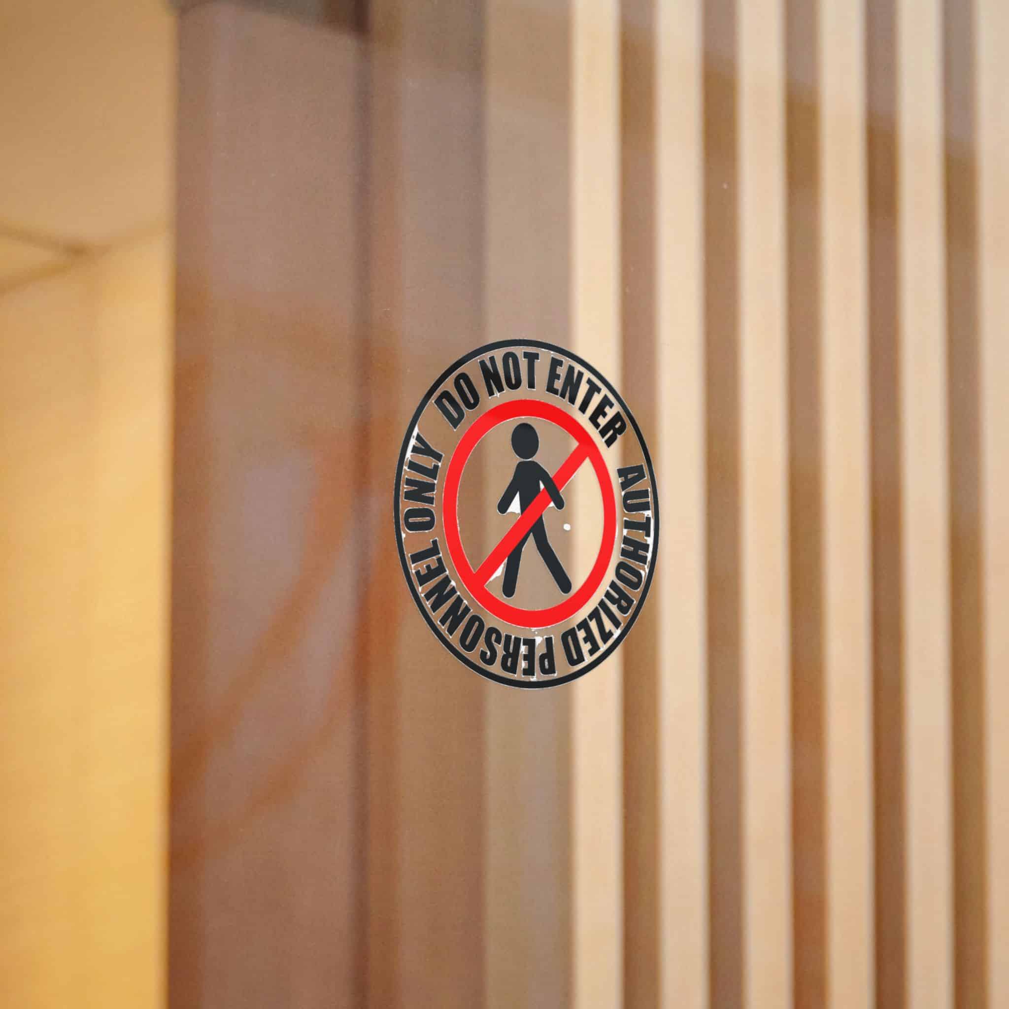 Do Not Enter Personnel Authorized Only Die Cut Stickers Dtf - Image 10