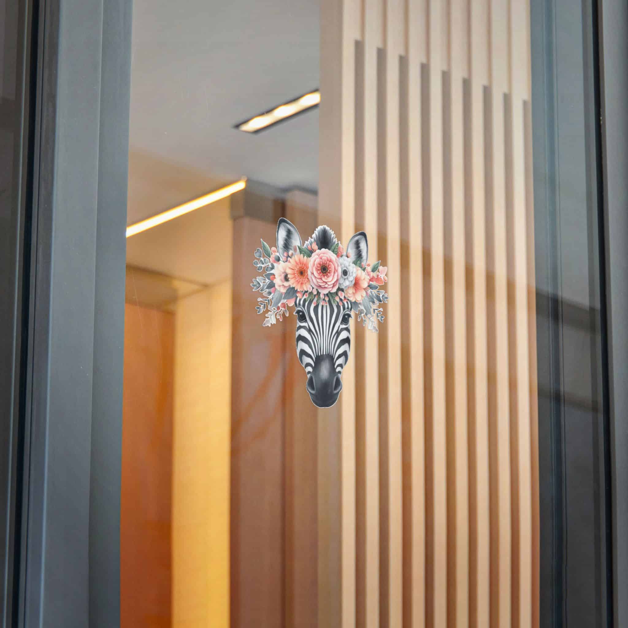 Zebra With Floral Crown Die Cut Stickers Dtf - Image 24