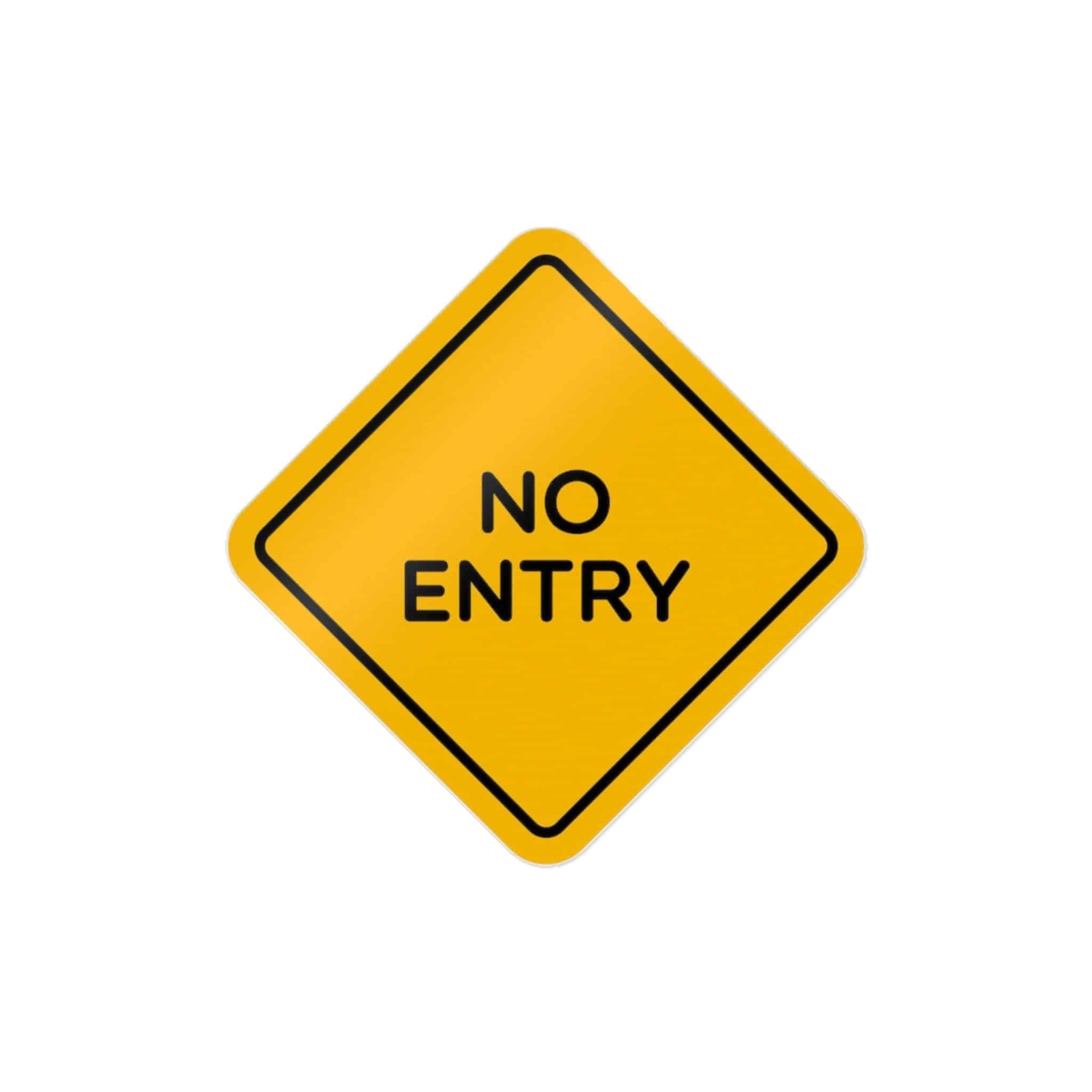 No Entry Die Cut Stickers Dtf - Image 13
