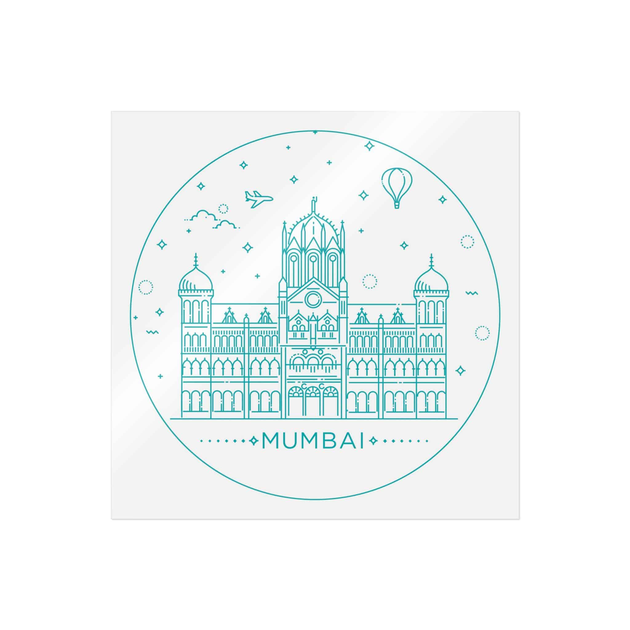 Mumbai Chhatrapati Die Cut Stickers Dtf - Image 31