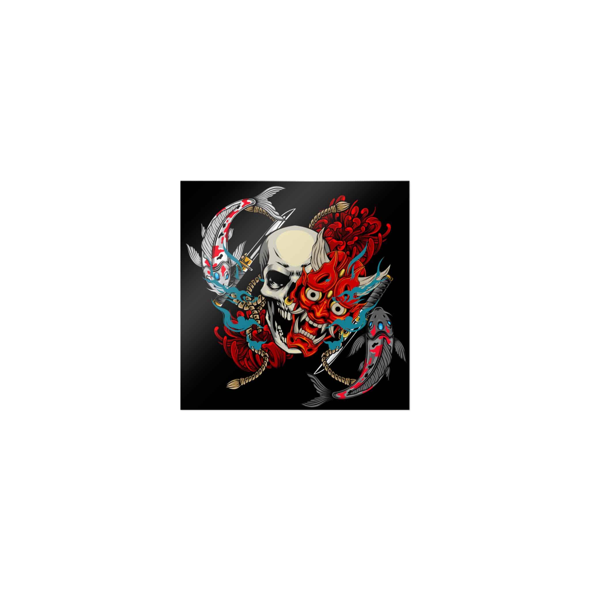 Skull Oni 2 Die Cut Stickers Dtf - Image 9