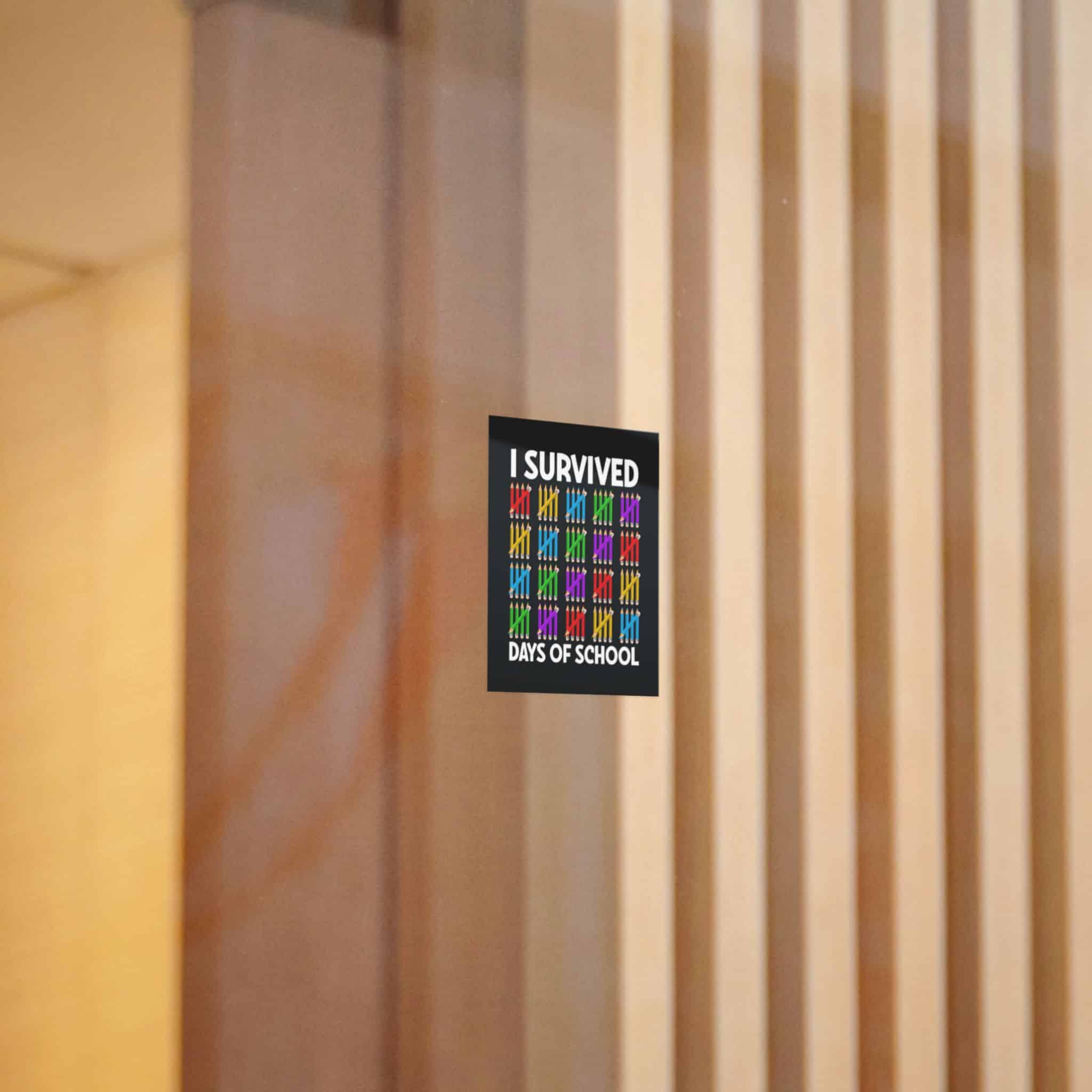 I Survived 100 Days of School Die Cut Stickers Dtf - Image 8