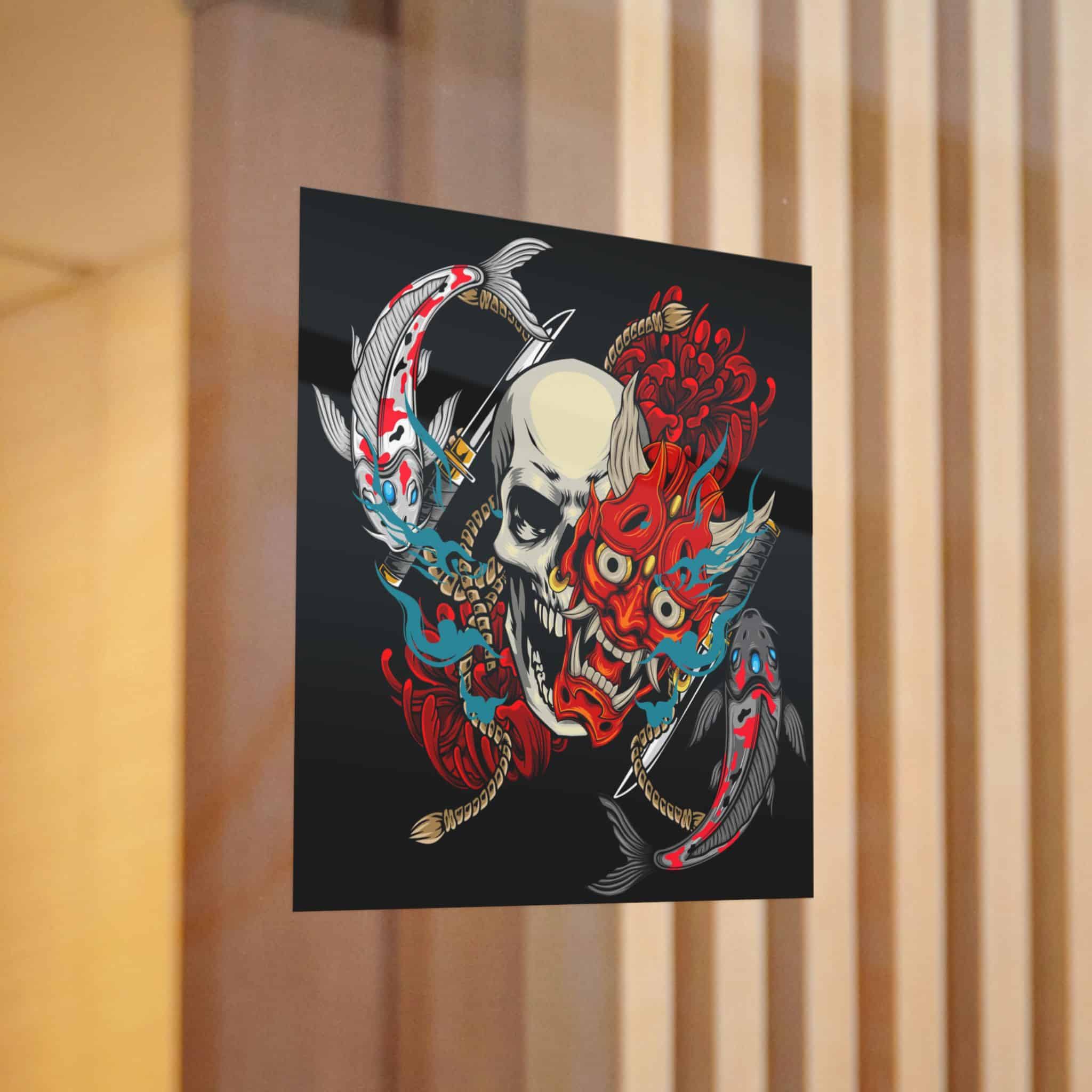 Skull Oni 2 Die Cut Stickers Dtf - Image 12