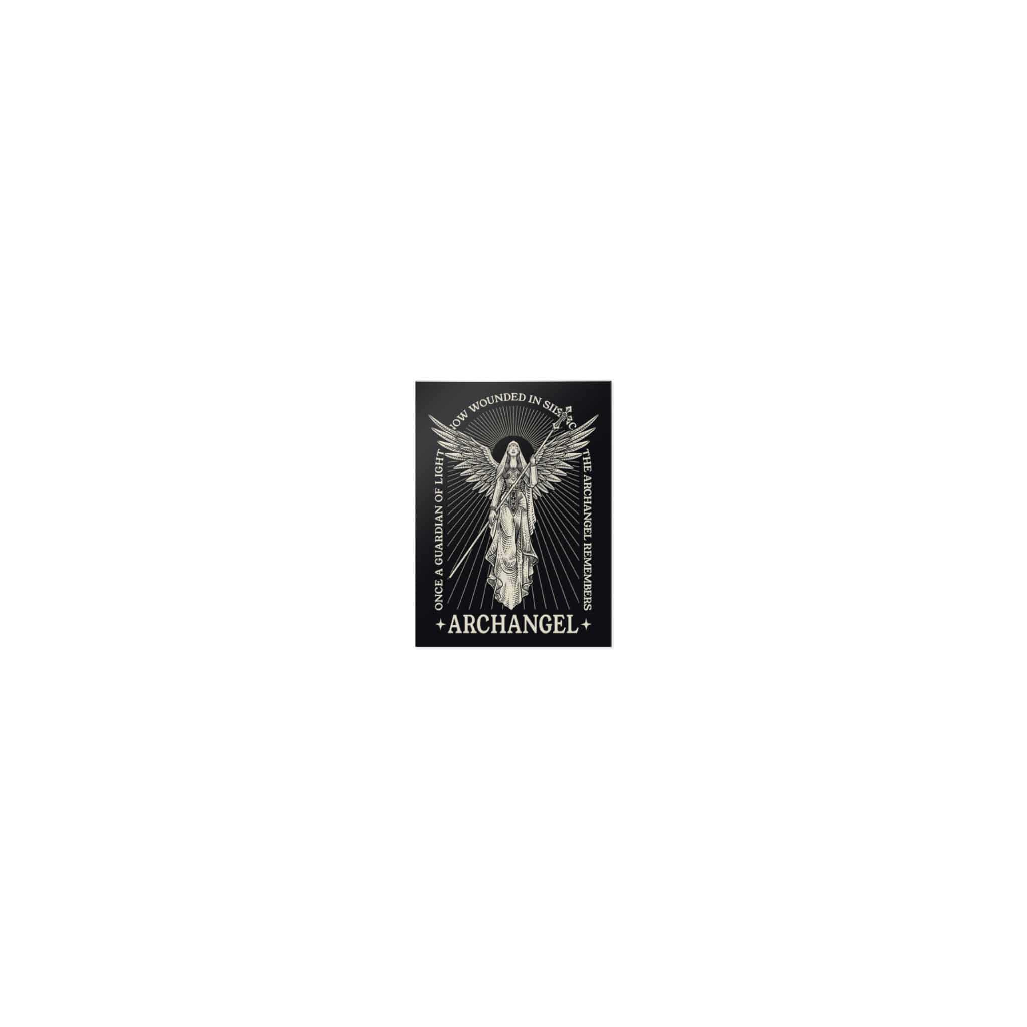 Illustration Majestic Archangel With Spear Radiant Light Die Cut Stickers Dtf - Image 7
