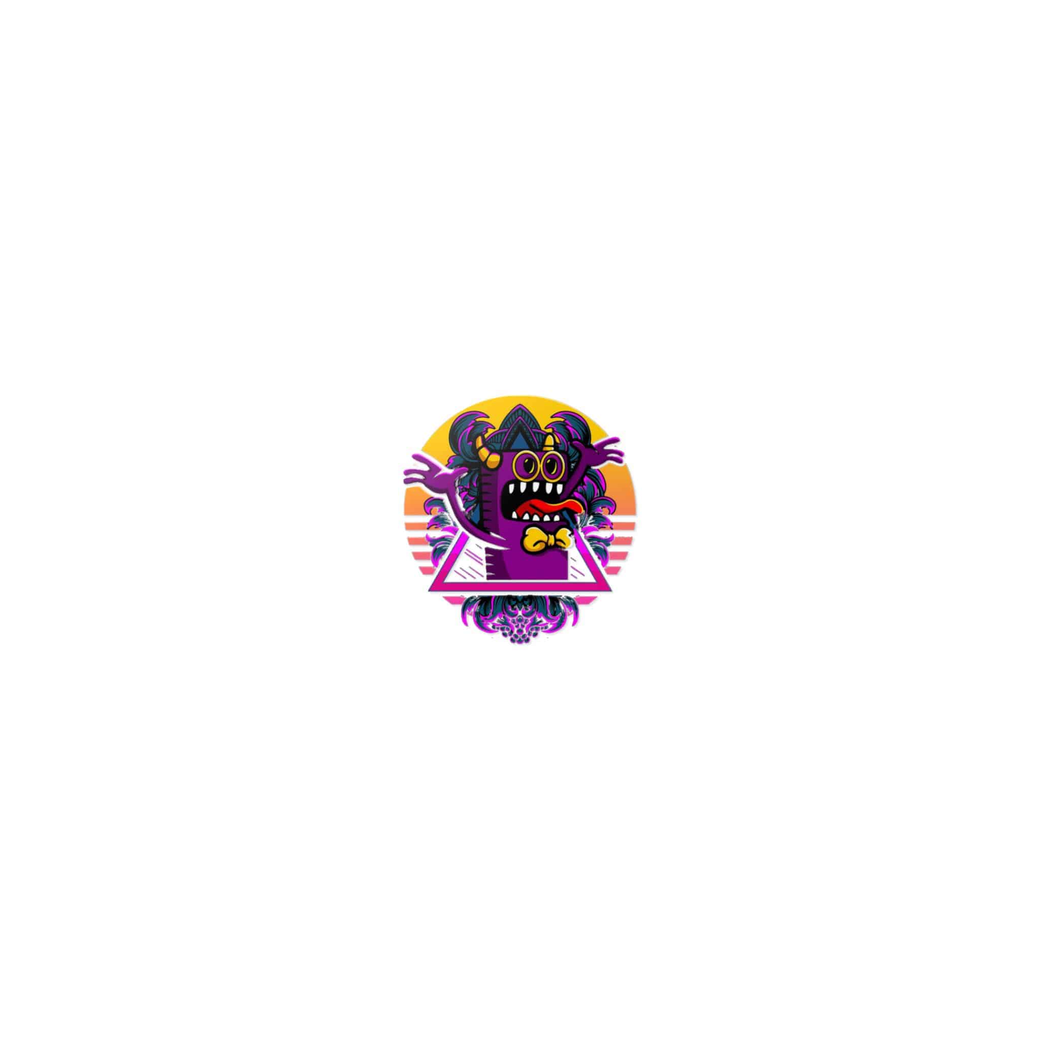 Surprised Purple Monster With Yellow Bow Tie Die Cut Stickers Dtf - Image 7