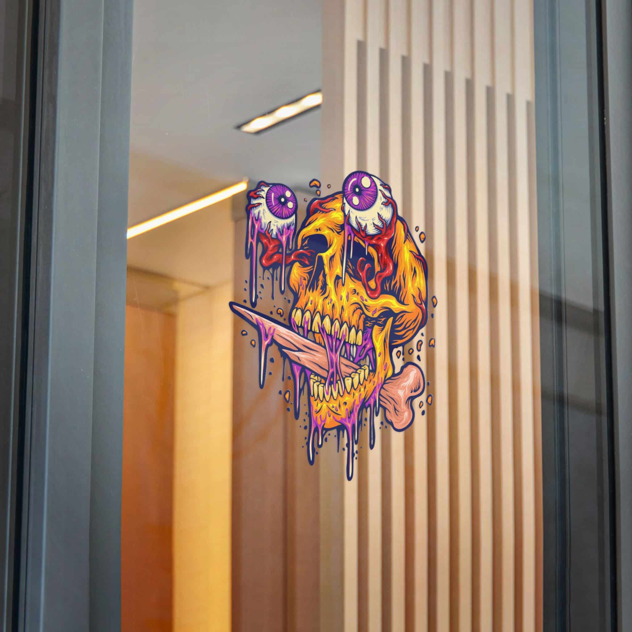 Scary Skull Head With Zombie Eyes Illustrations Die Cut Stickers Dtf - Image 30