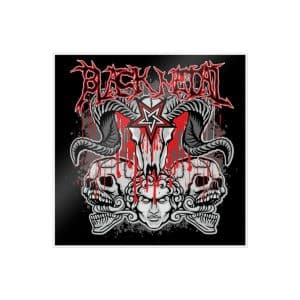 Gothic Sign With Skull Grunge Vintage Design T Shirts (2) Die Cut Stickers Dtf