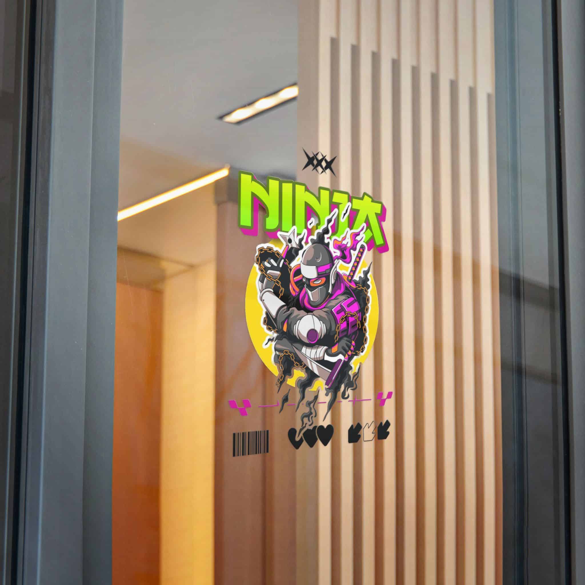 Typography Tshirt Design Ninja Die Cut Stickers Dtf - Image 30