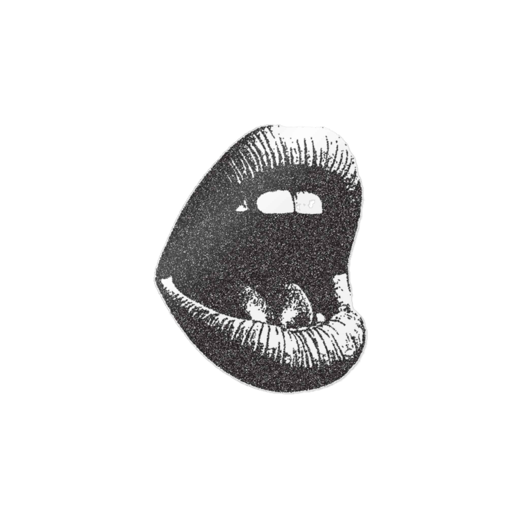 Vector Mouth Scream Trendy Retro Photocopy Grain Effect Modern Stipple Dots 2 Die Cut Stickers Dtf