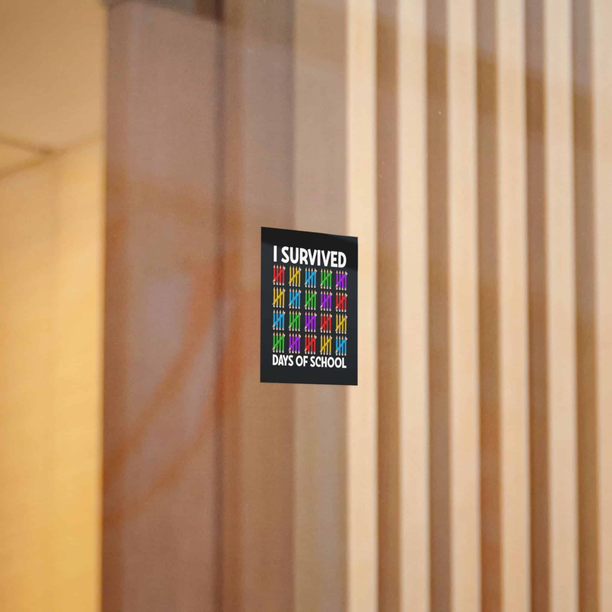 I Survived 100 Days of School Die Cut Stickers Dtf - Image 2