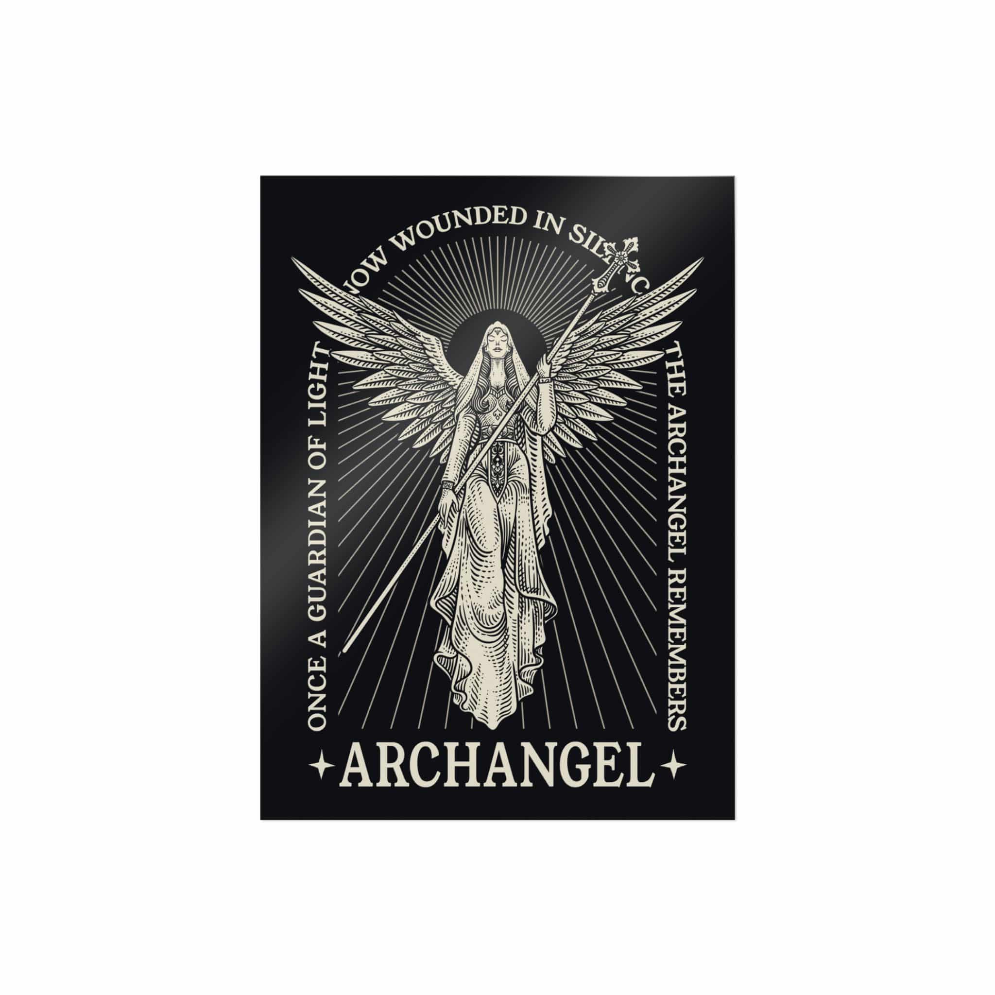 Illustration Majestic Archangel With Spear Radiant Light Die Cut Stickers Dtf - Image 11