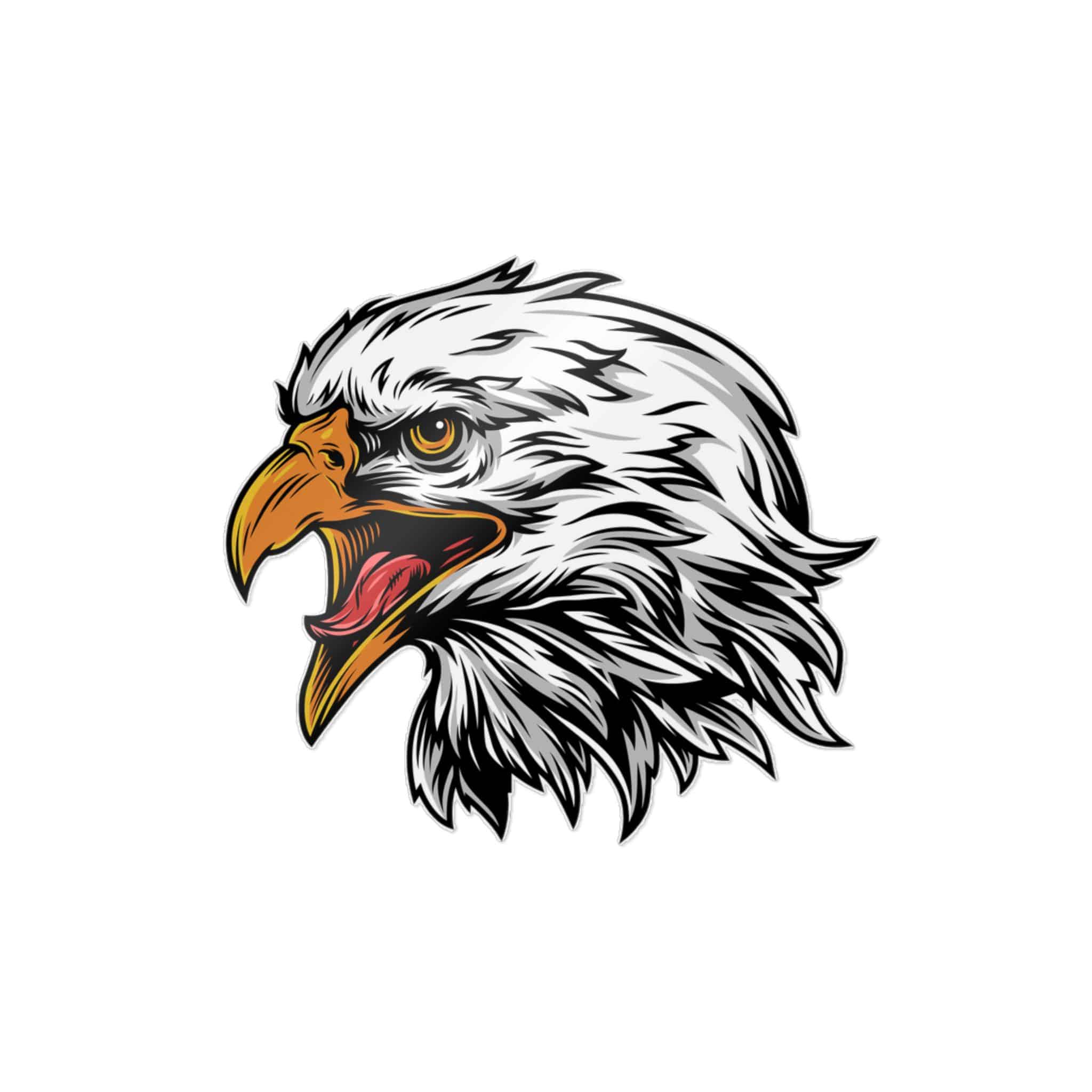 Vintage Eagle Head Mascot Die Cut Stickers Dtf - Image 3