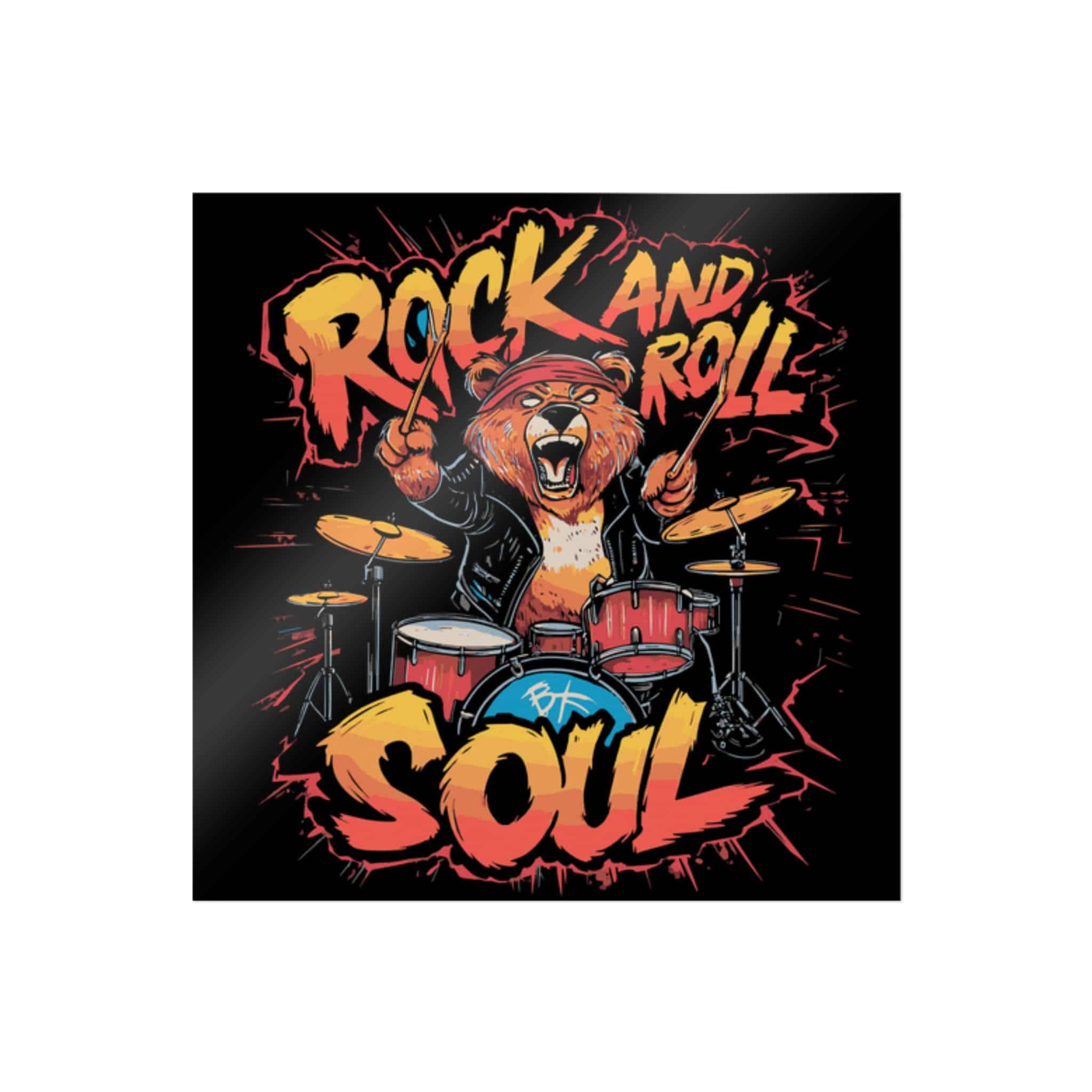 Rock and Roll Soul Die Cut Stickers Dtf