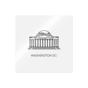 Washington Dc Die Cut Stickers Dtf