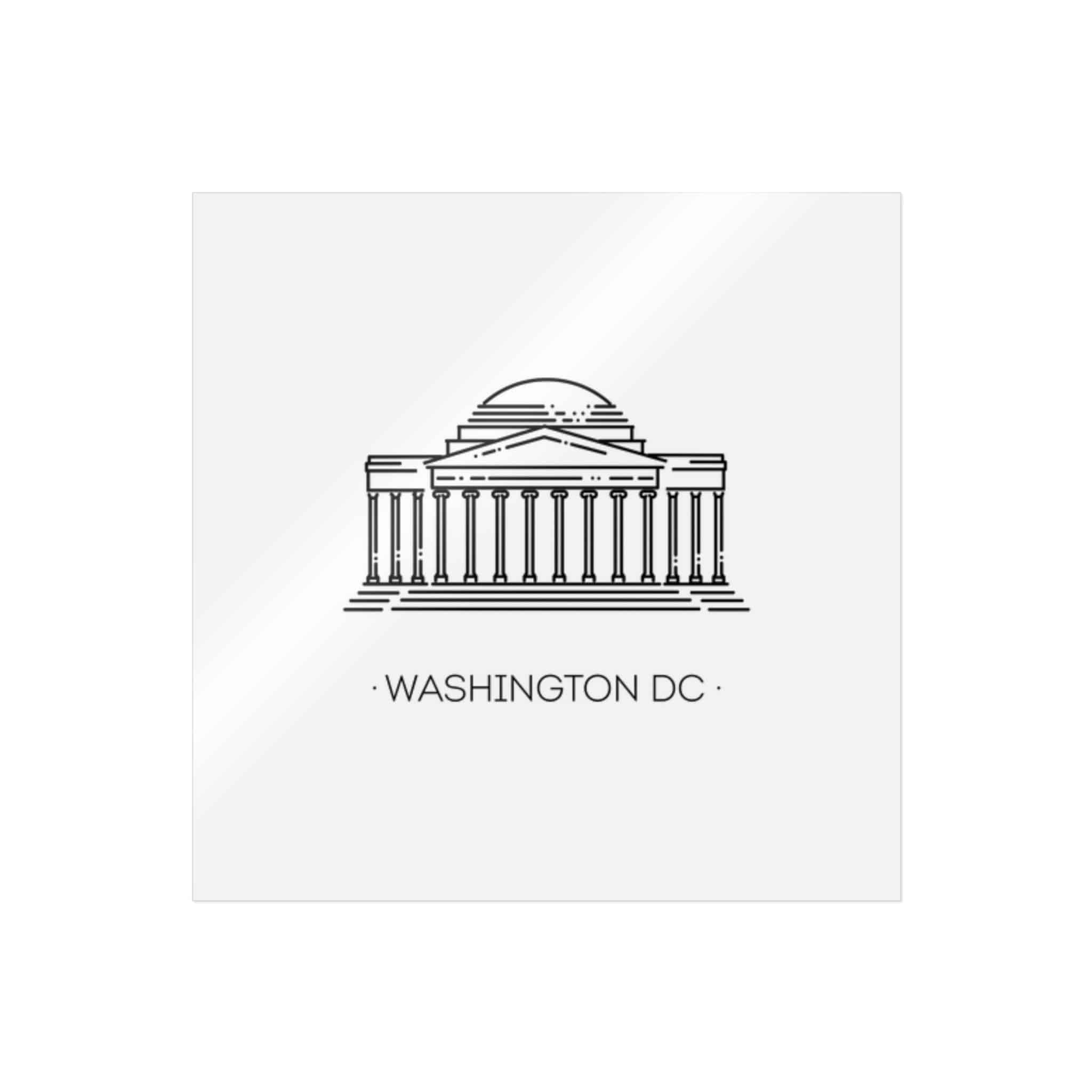 Washington Dc Die Cut Stickers Dtf