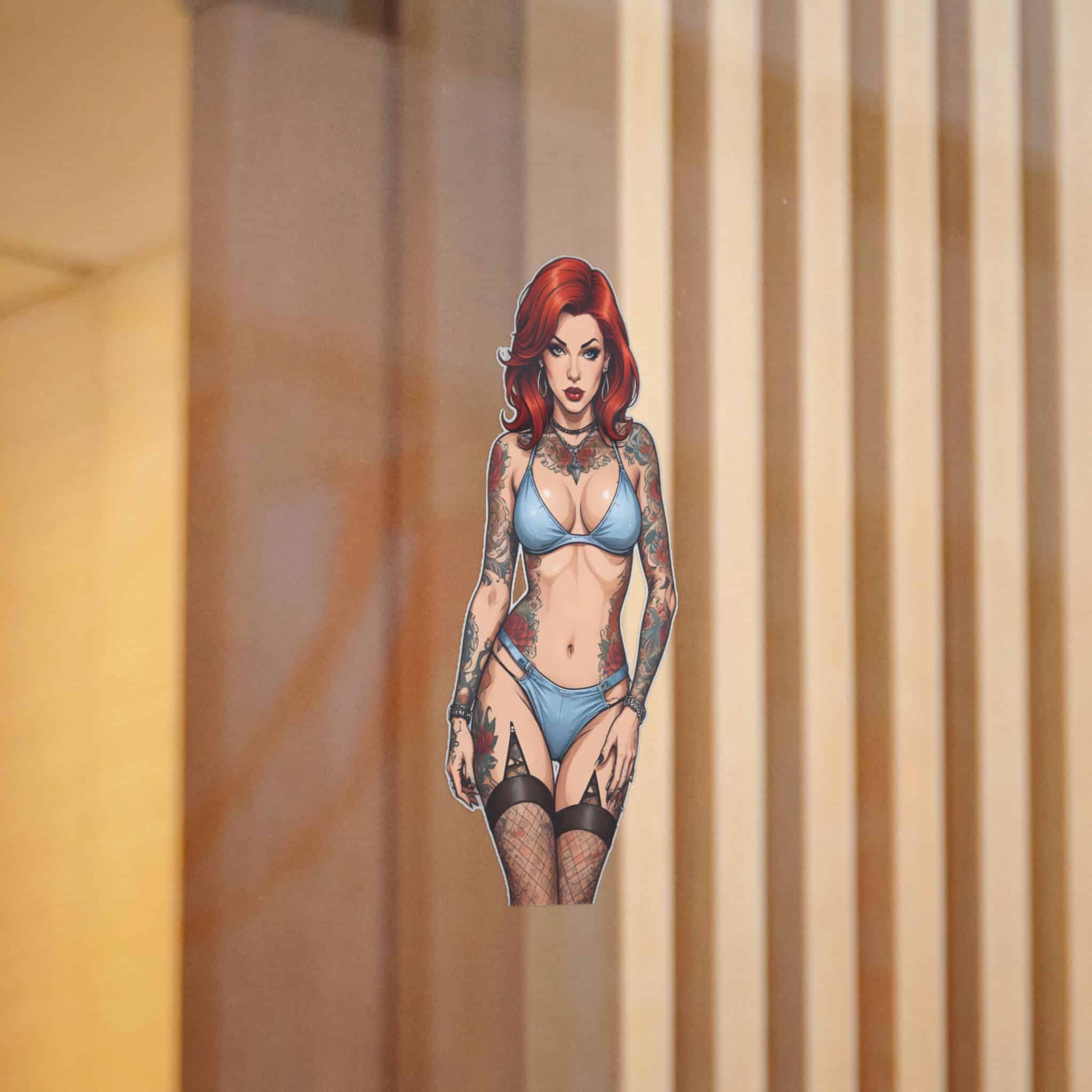 Tattooed Sexy Woman 28 Die Cut Stickers Dtf - Image 12
