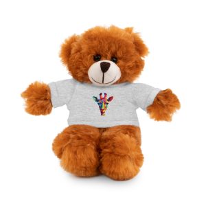 Vibrant Modern Giraffe Fantasy Background 2 Stuffed Animals With Tee