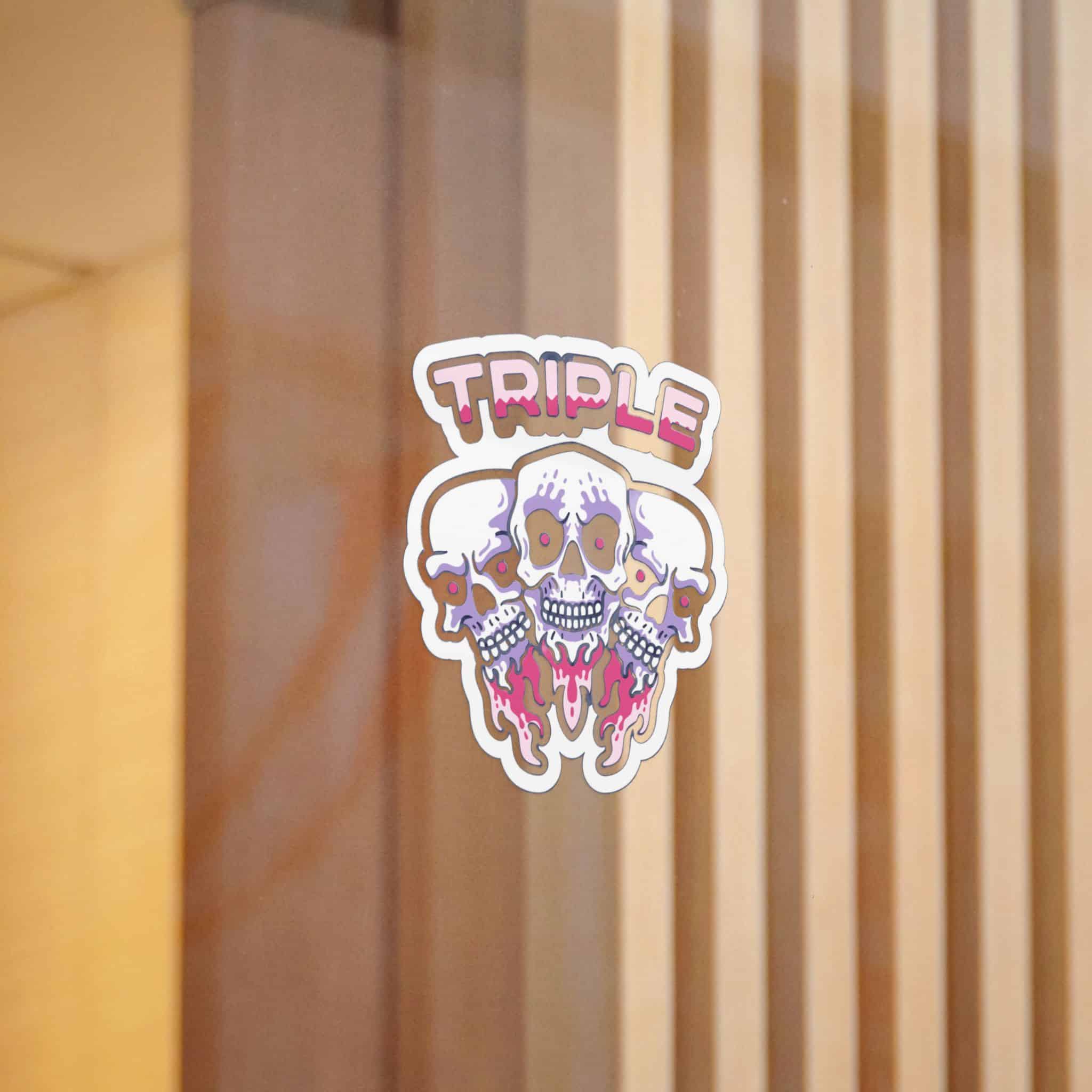 Triple Skull Gamer Die Cut Stickers Dtf - Image 12