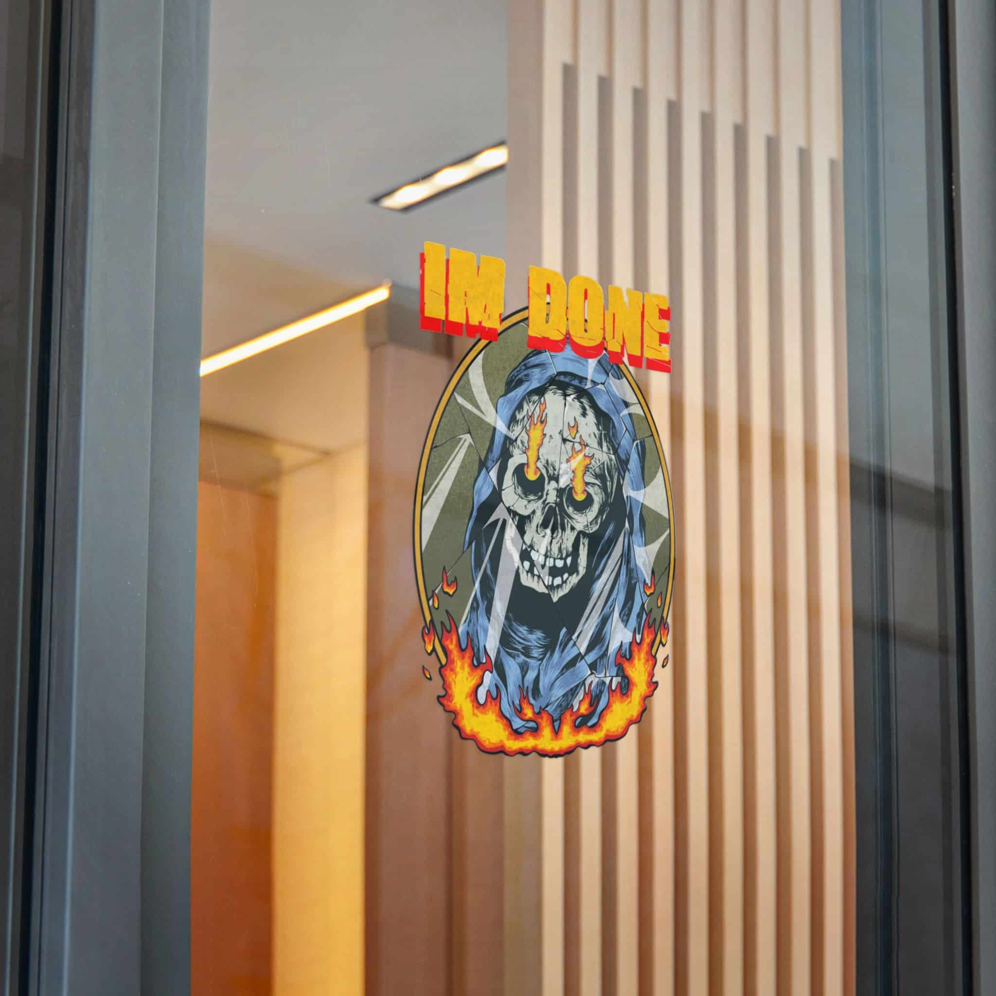 Skull With Skull Middle It Die Cut Stickers Dtf - Image 32
