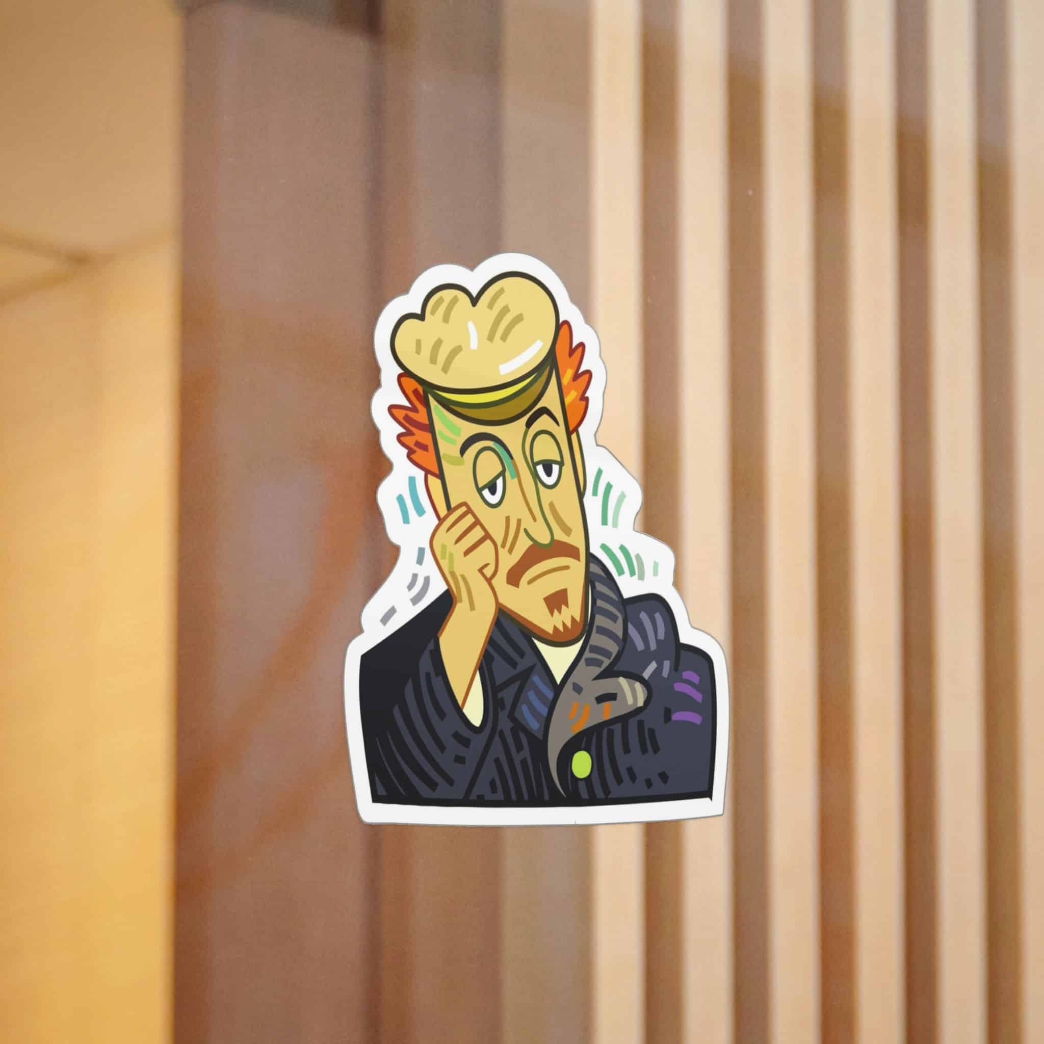 Weary Artist Portrait Die Cut Stickers Dtf - Image 12