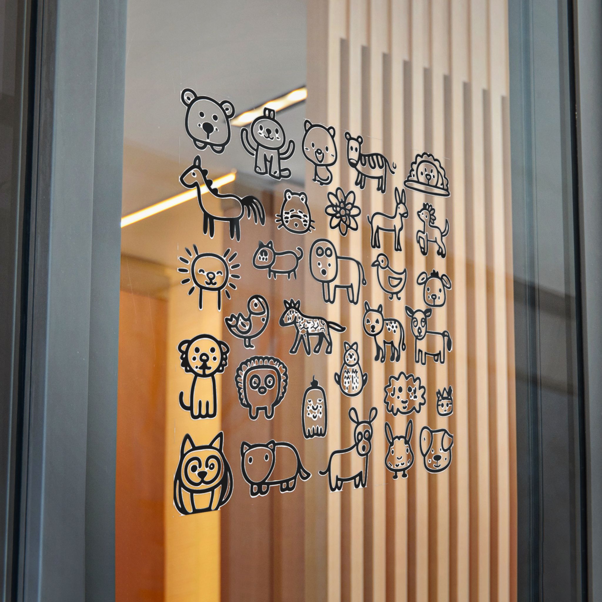 Cute Doodle Animals Lions Tigers Bears More Die Cut Stickers Dtf - Image 32