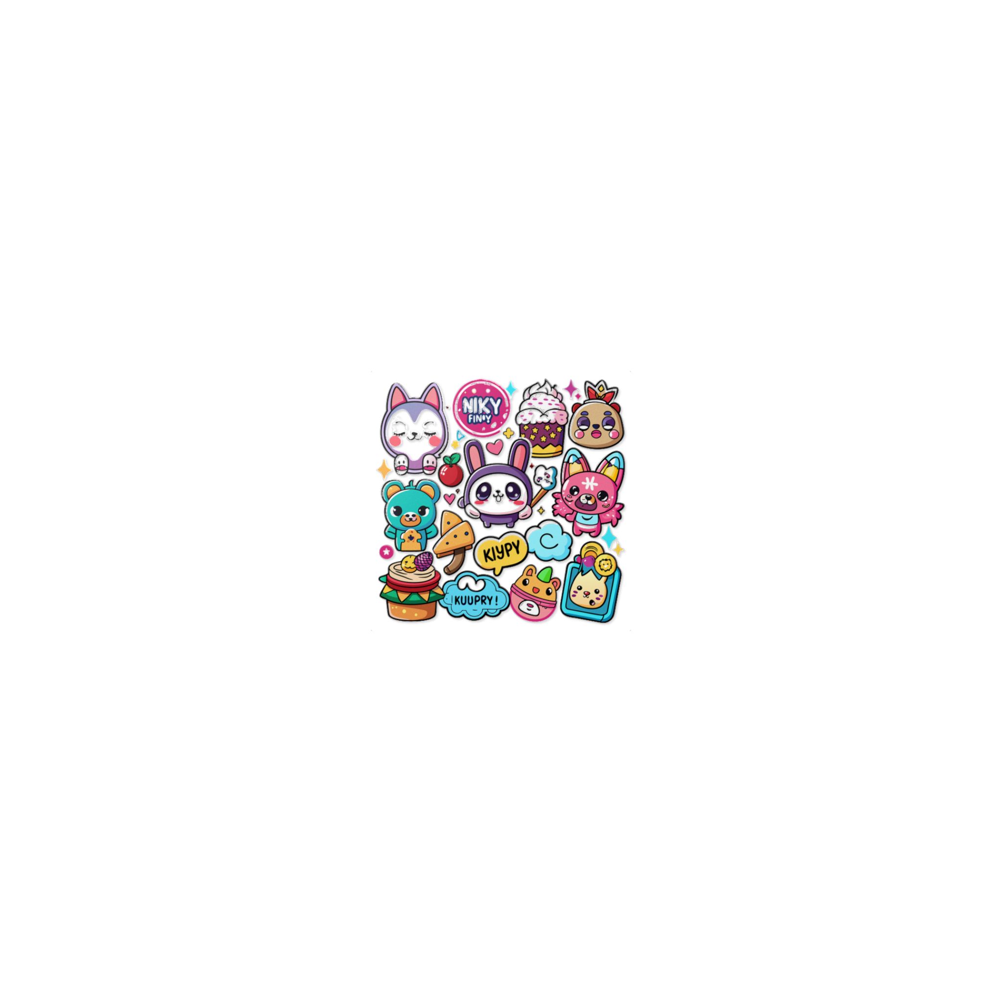 Cute Cartoon Animals With Fun Text In A Colorful Design Die Cut Stickers Dtf - Image 7