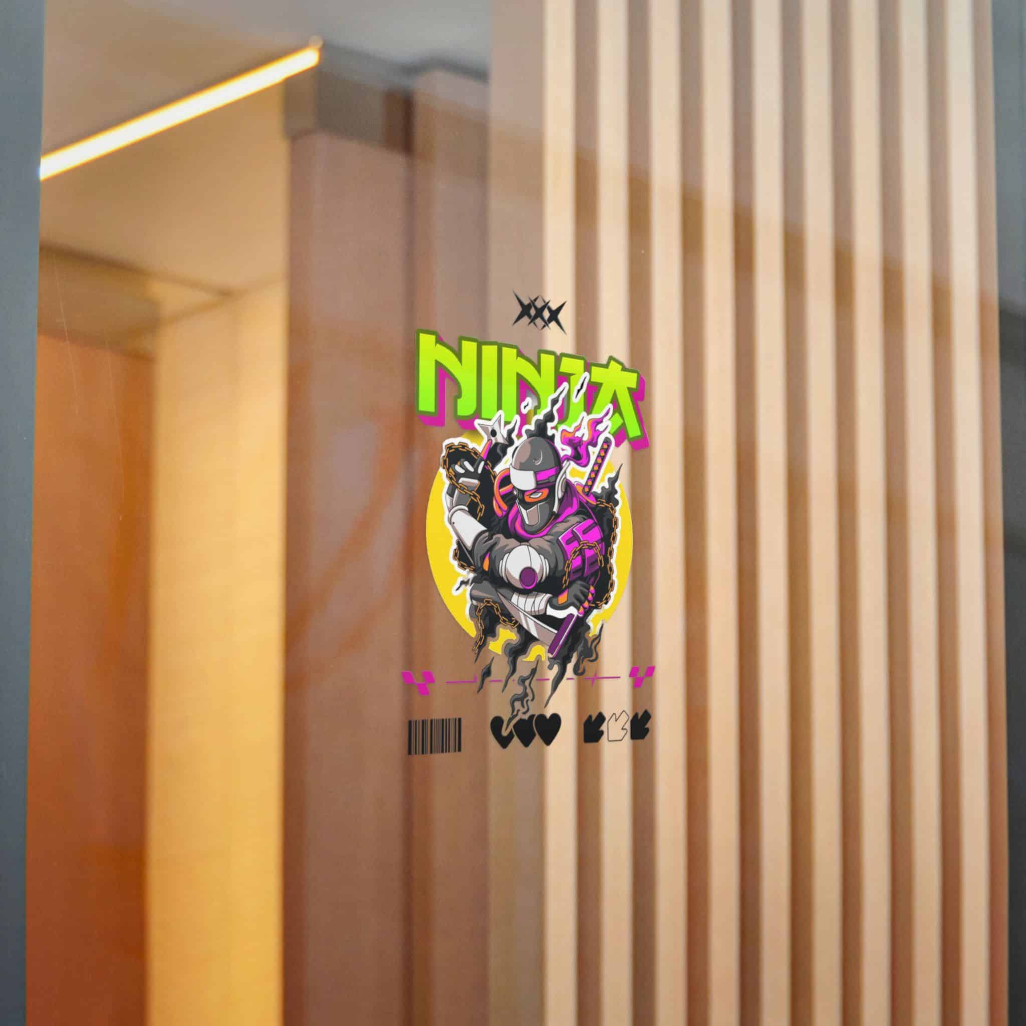 Typography Tshirt Design Ninja Die Cut Stickers Dtf - Image 20