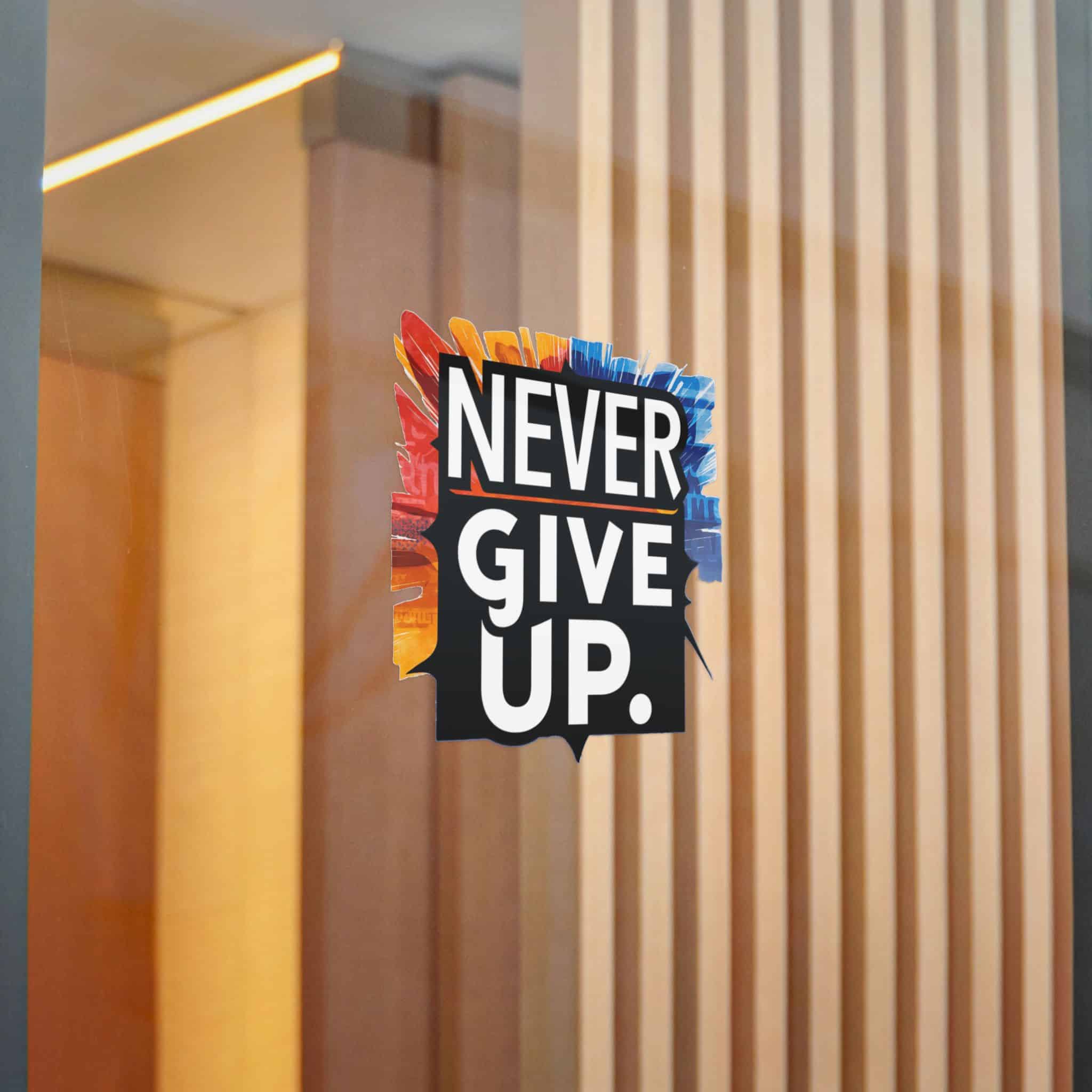 Never Give Up 2 1 Die Cut Stickers Dtf - Image 16