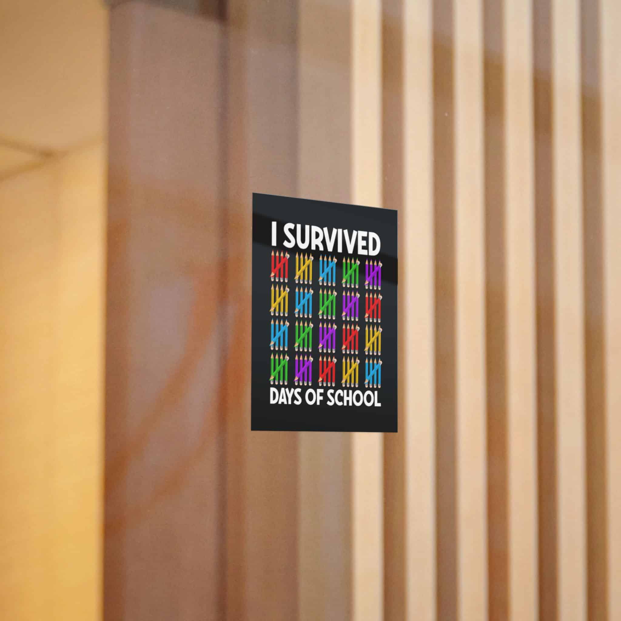 I Survived 100 Days of School Die Cut Stickers Dtf - Image 10
