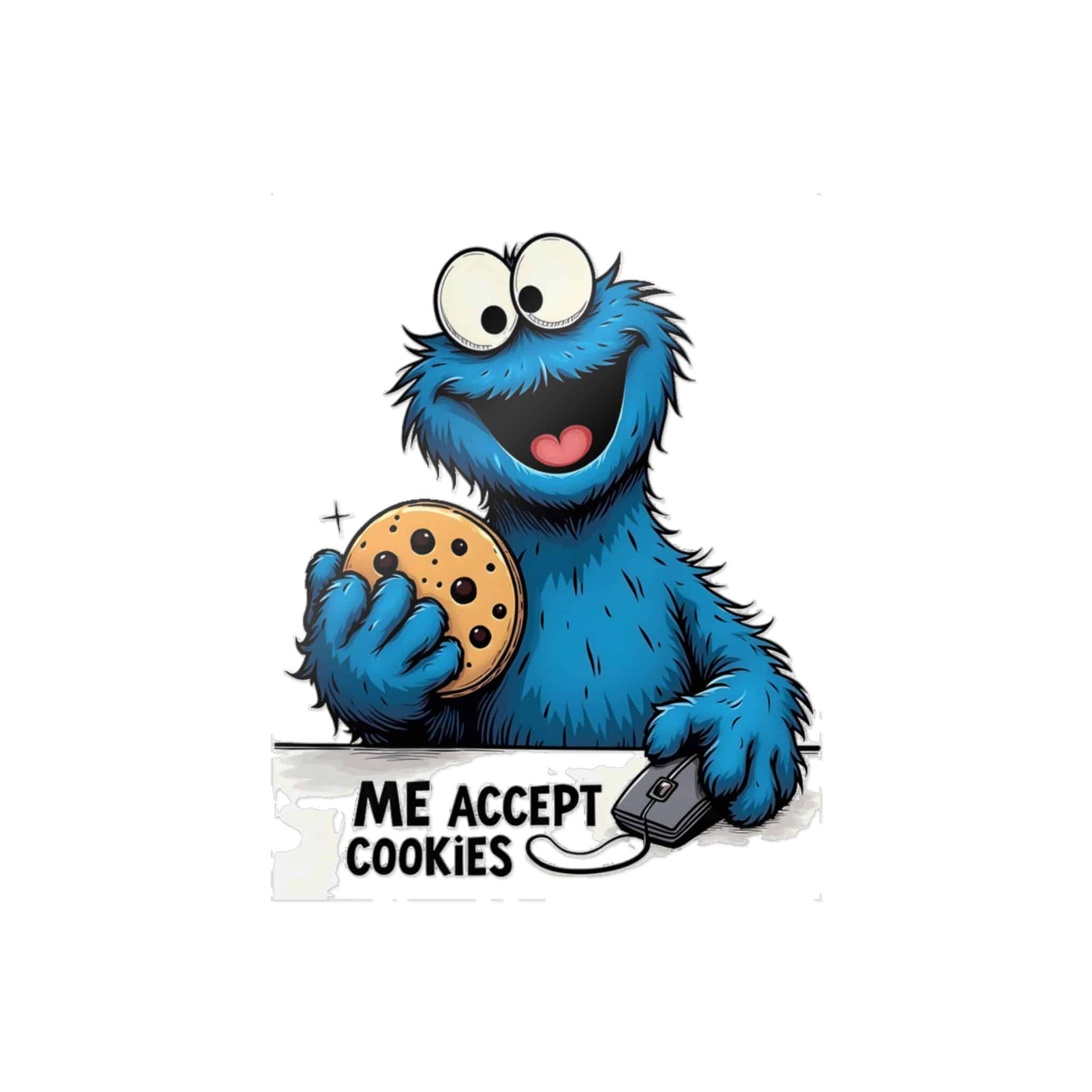 Me Accept Cookies (4) Die Cut Stickers Dtf - Image 3