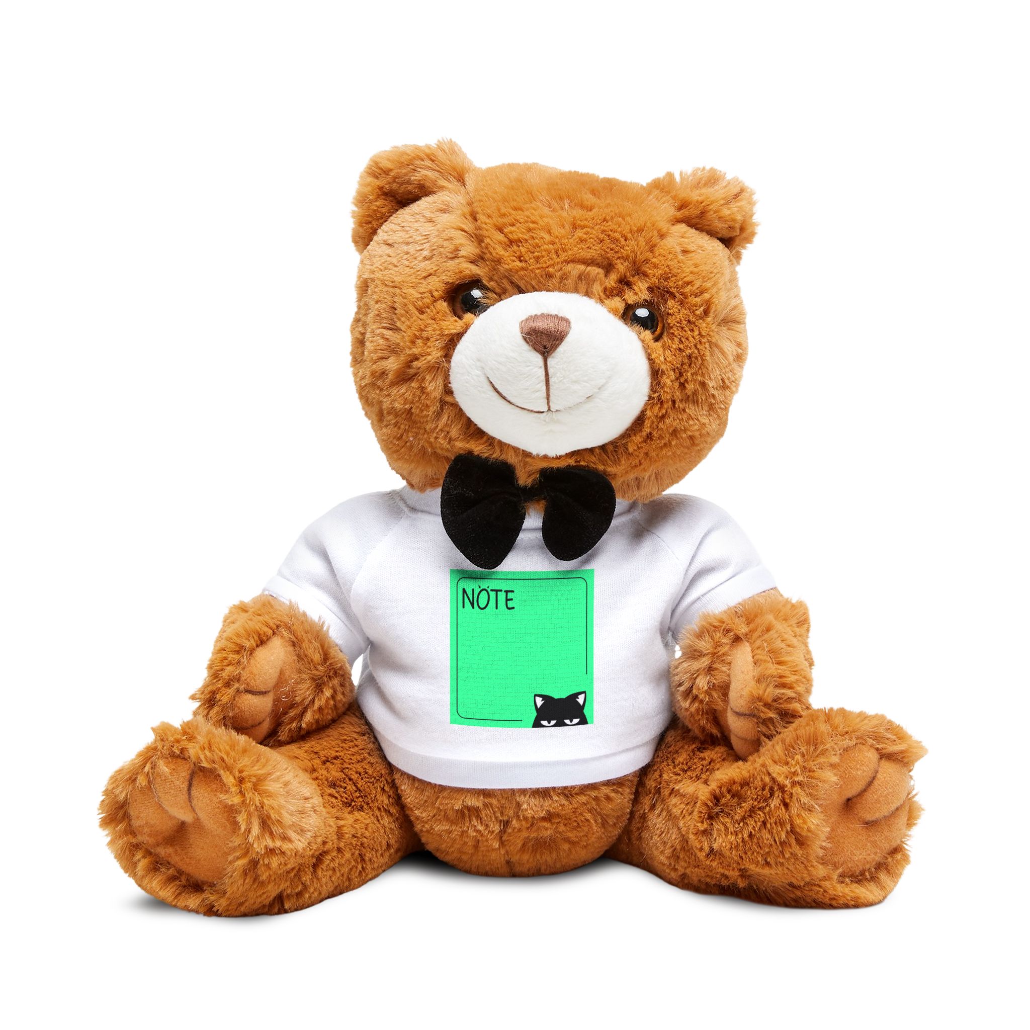 Green Note List With Black Cat Green Cat Note Template Stylish Green Notebook With Black Cat Teddy Bear With T Shirt