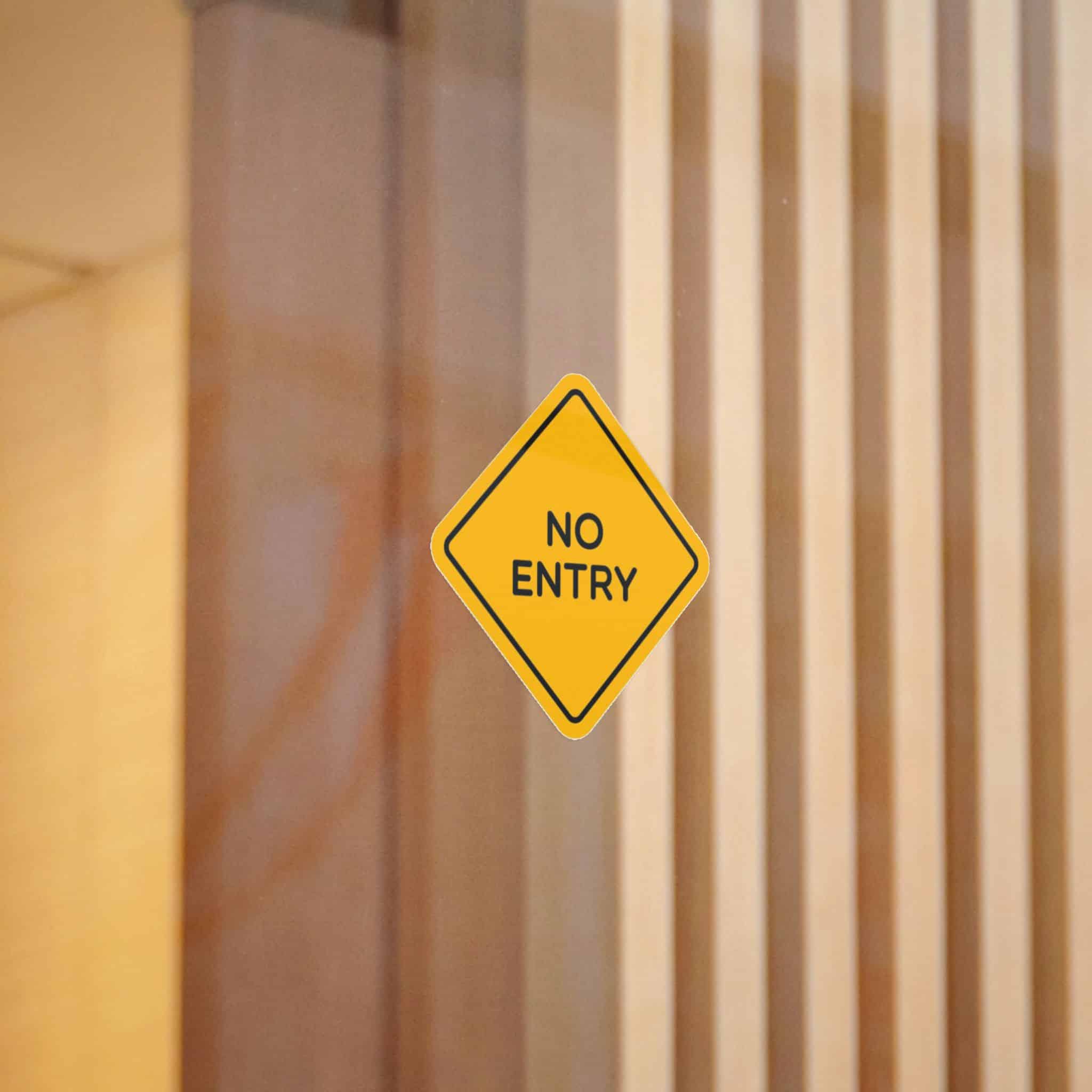 No Entry Die Cut Stickers Dtf - Image 10