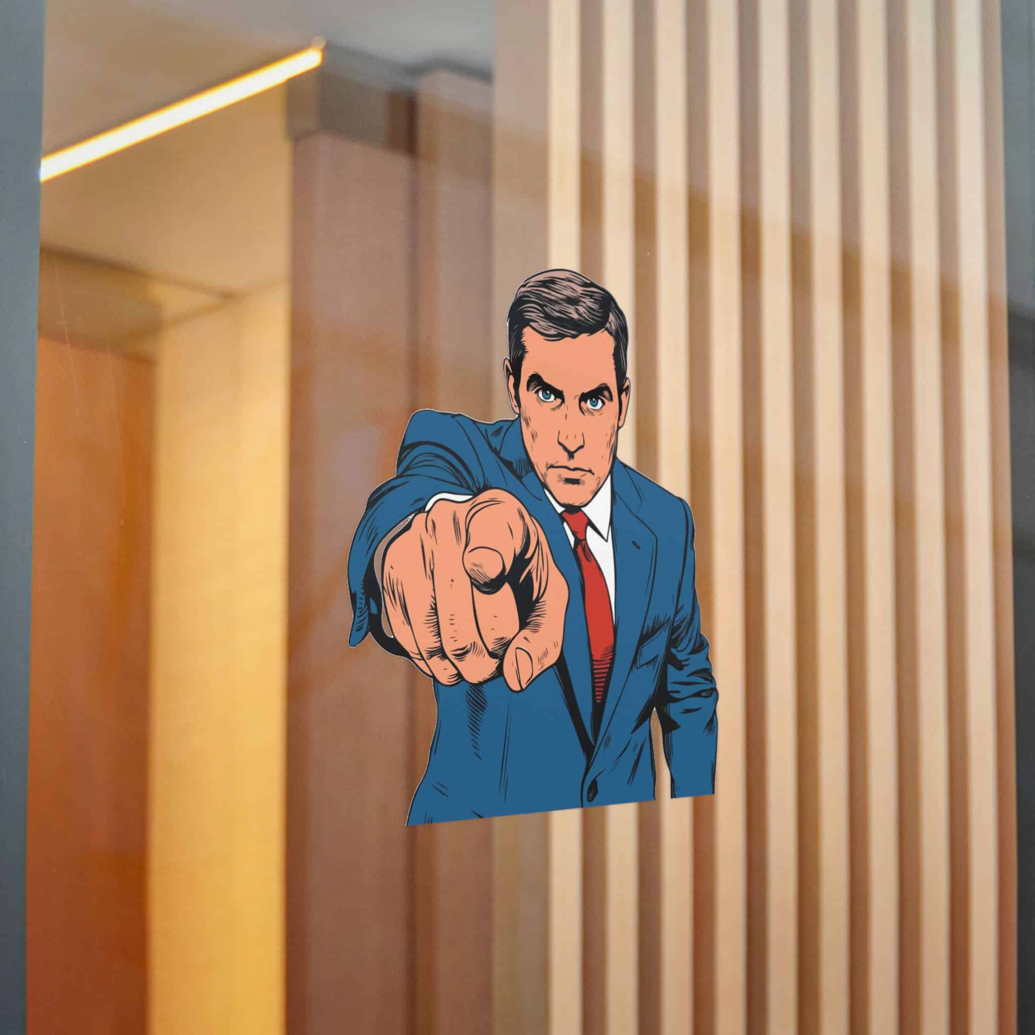 Profesional Joven Ejecutivo Masculino Senalando Usted Concepto Negocio Ilustracion Vectorial Die Cut Stickers Dtf - Image 22